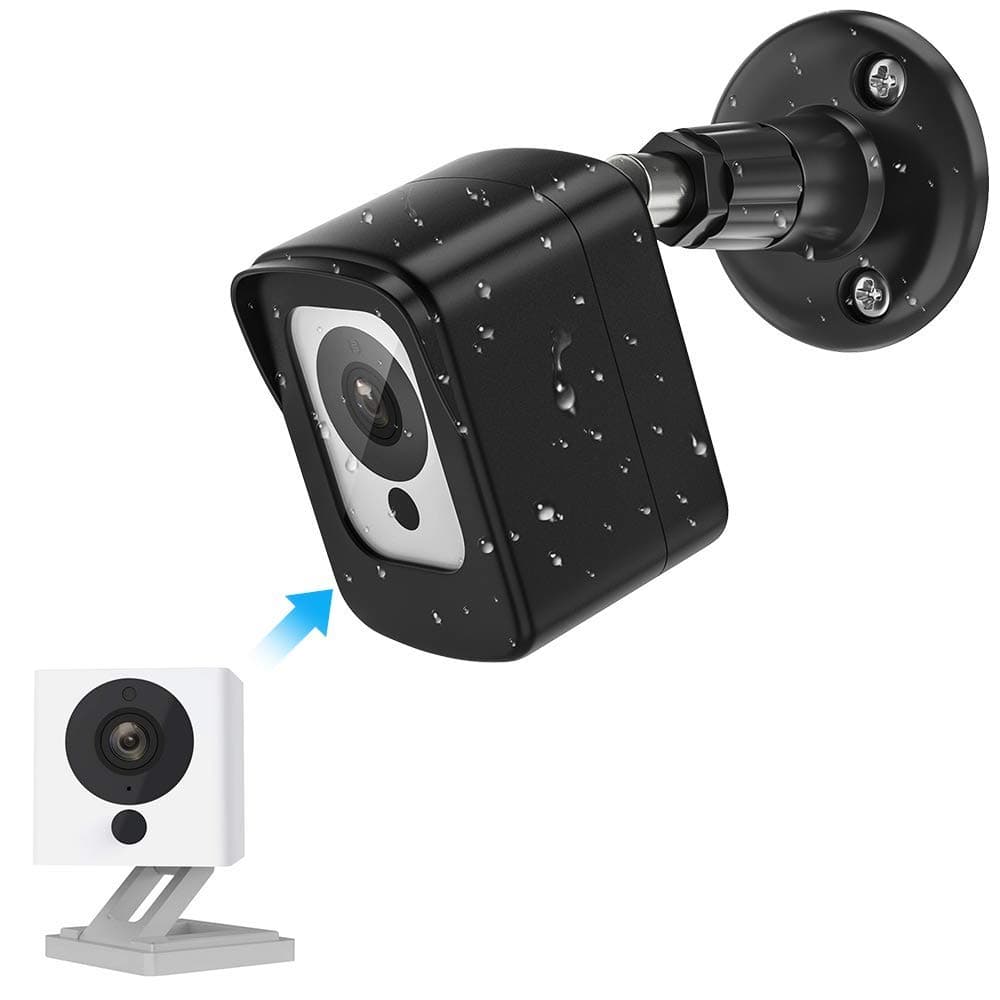 SEEKONE V1 V2 Protective Case with Wall Mount Bracket, 360° Protection Waterproof ABS Acrylic Material Anti-Scratch Cover Adjustable for Indoor and Outdoor Use (Black)