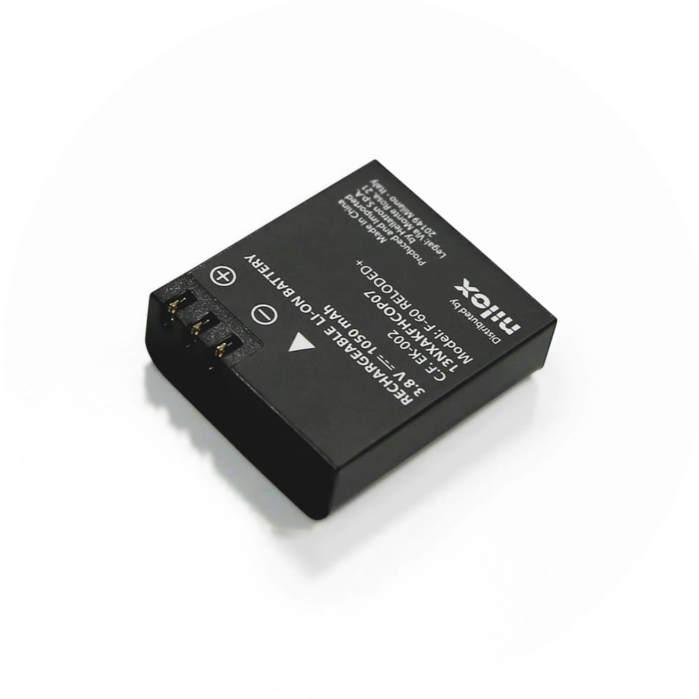Nilox Additional Rechargeable Battery Compatible with 4k S+ - Nero