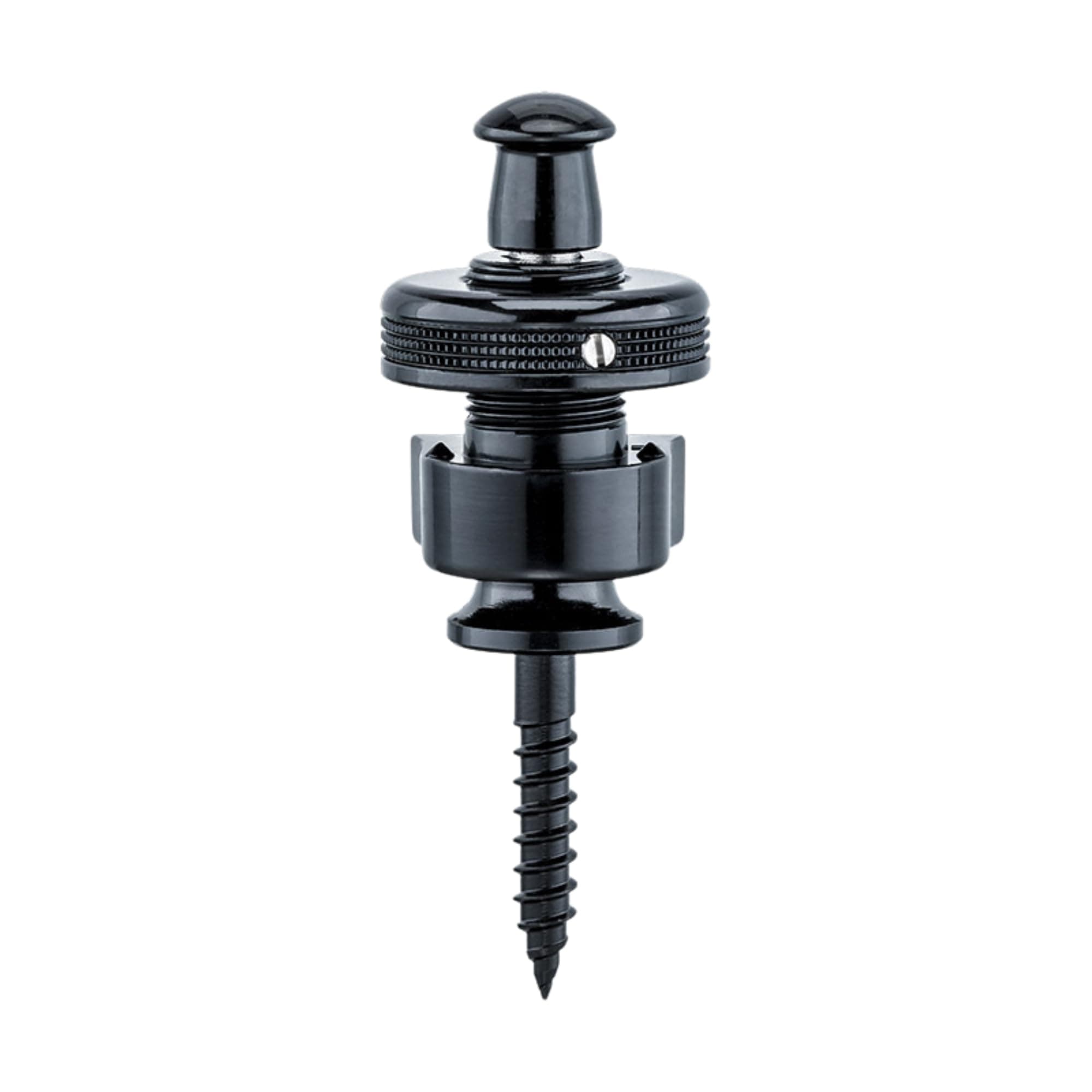 Schaller 14010401 Security Straplocks, Black Chrome