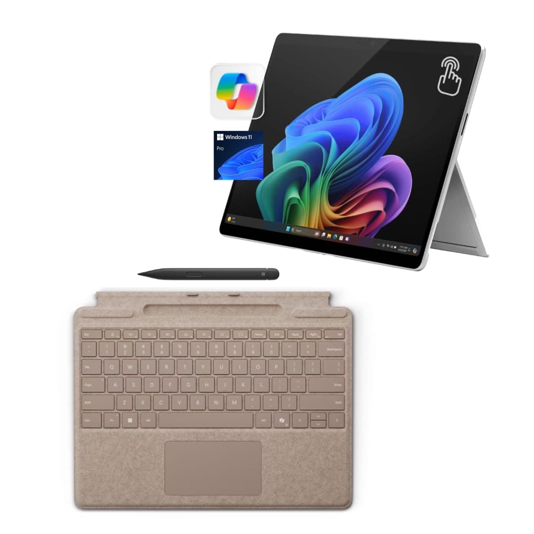 Microsoft Surface Pro 11 Bundle, 13" Copilot+ PC with Dune Pro Keyboard & Slim Pen, AI Tablet Essential Bundle for Surface Pro 11, 16GB RAM, 2TB SSD, Win 11 Pro