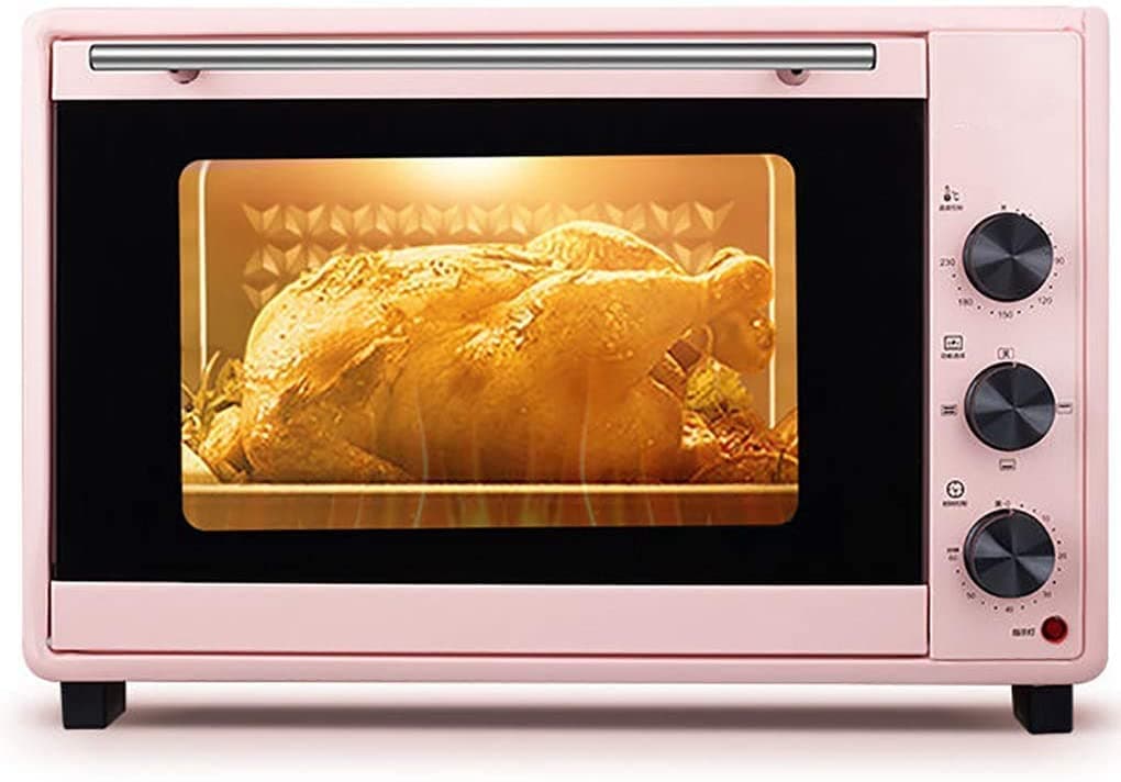 Multi-Function Oven 40 L,1600W Rotisserie Circulating Air Function 60 Minutes Timer Double Glass Door Interior Lighting Kitchen Convection Oven Useful