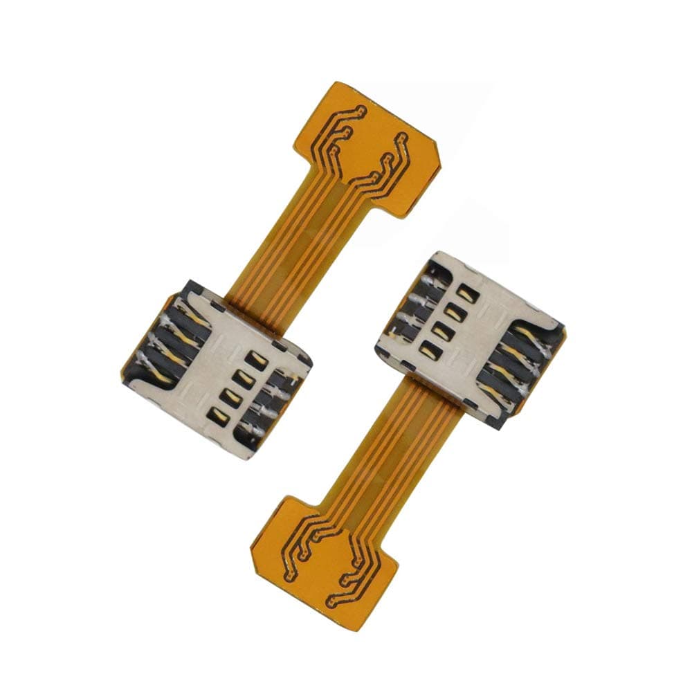 Dual SIM Card Micro SD Card Adapter (2 Pcs) for Android Smartphone,Ultra-Slim Gold SIM Card Extender for Samsung S7 / S7 Edge / S8 / S8+ Huawei Mate7/8/9 Xiaomi Lenovo