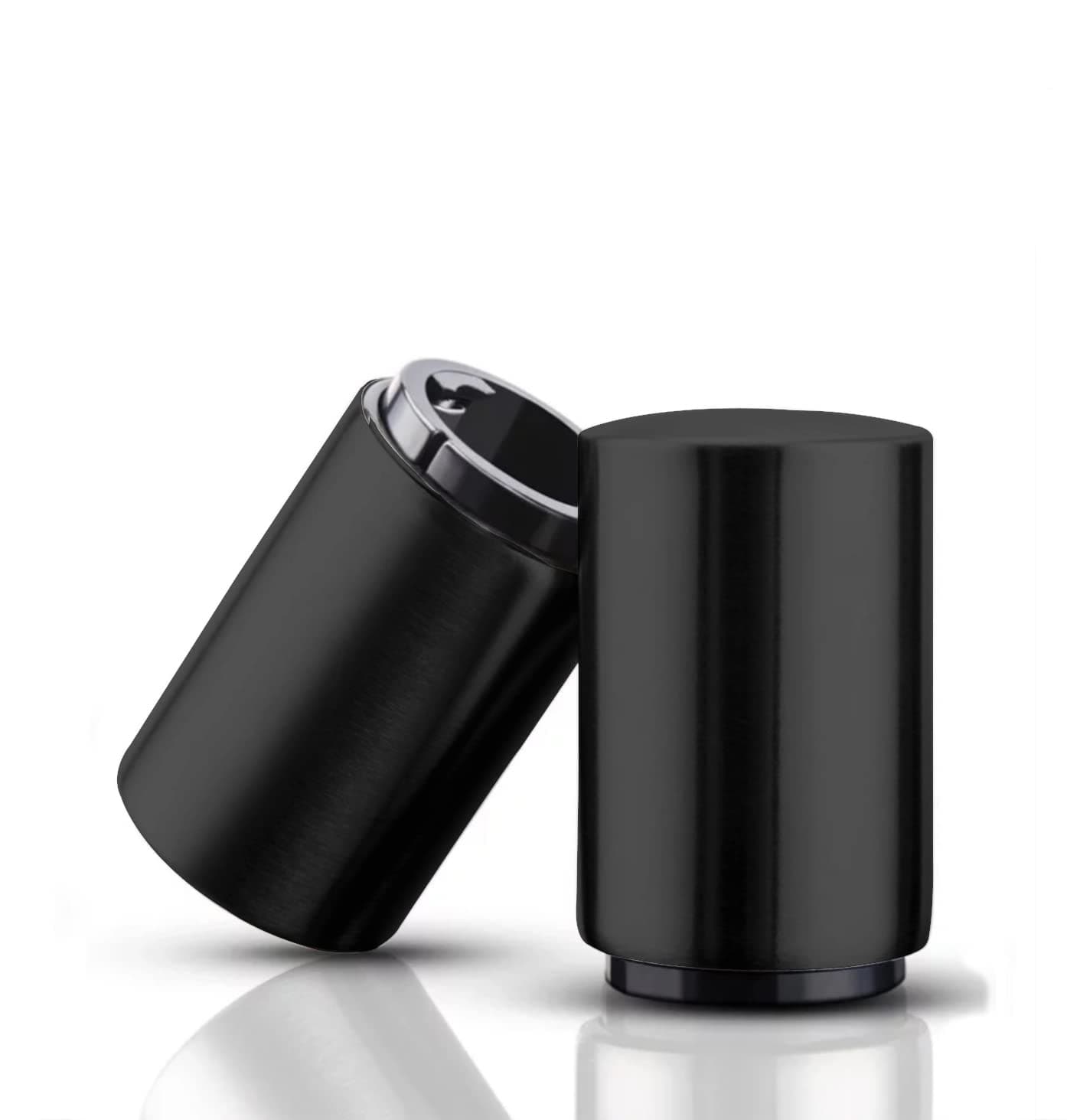 YUDANSI Push Down Bottle Opener 2 pack, Automatic Beer Bottle Openers, Stainless Steel Instant-no-Cap Mover, Funny Kitchen Gadgets, Beer Bar Accessories Gifts for Him Her, Magnetic Corkscrew