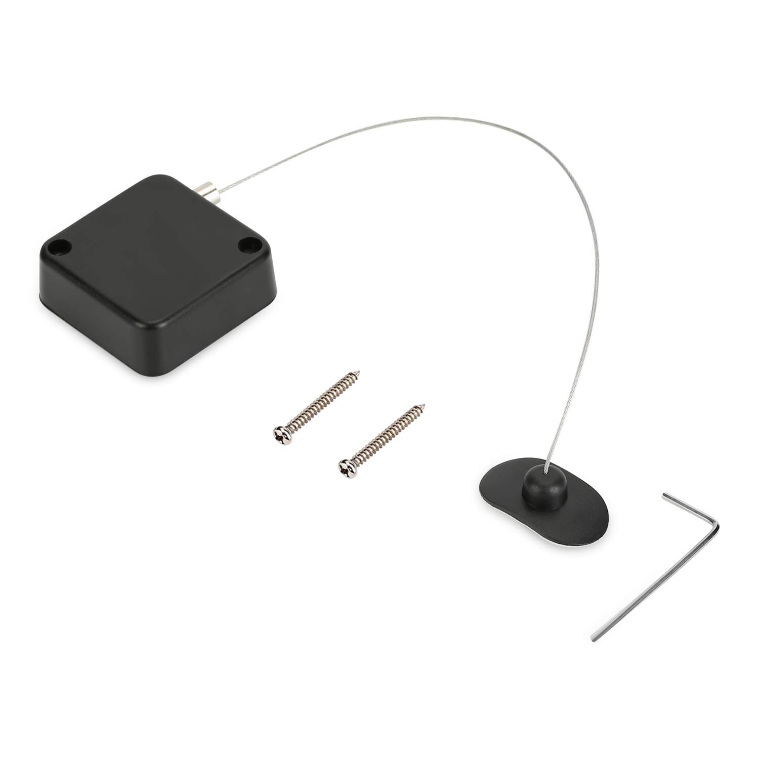 LORADAR Retractable Cable Lock with Double-Sided Adhesive, Remote Control Security Lock , Remote Control Anti-Lost Rope for TV, DVD, Hardware Cable Lock ,No More Searching for The TV Remote .