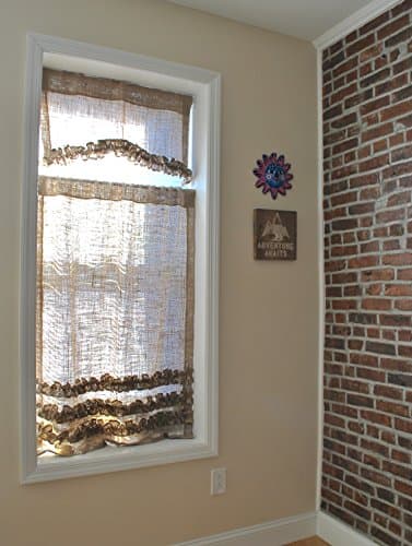 Burlap Window Curtain Set