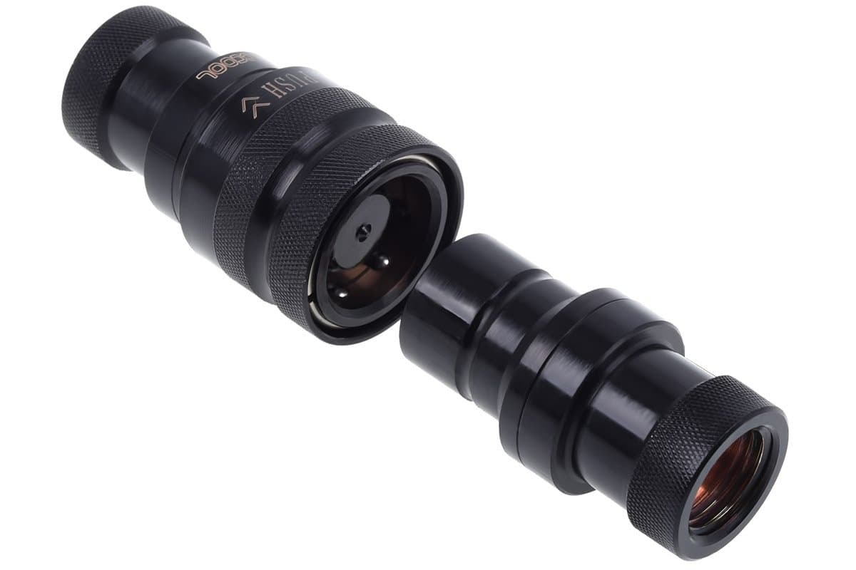 Alphacool 17282 Eiszapfen Quick Release Connector kit G1/4 Inner Thread - Deep Black Water Cooling Fittings