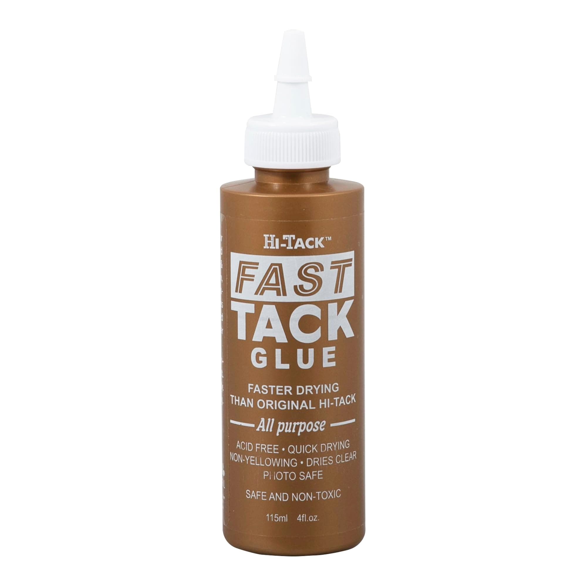 Hi-Tack Fast-Tack Glue 115ml – Quick-Dry Adhesive, Strong Bond, Ideal for Crafting & DIY Projects – Not Suitable for Washing or Dry-Cleaning