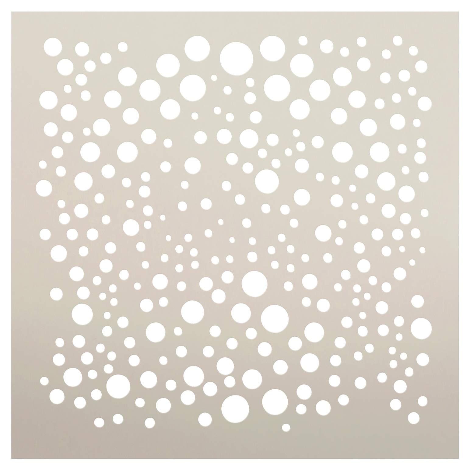 StudioR12 Mixed Media Stencil Bubbles Block Pattern | Mini to Large | DIY Card-Making Crafting Bullet Journal | SELECT SIZE (12" x 12")