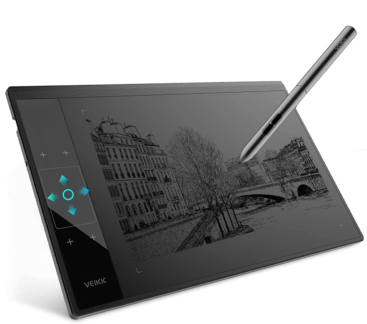 Graphic Drawing Tablet with 4 Touch Keys and 1 Panel,Drawing Tablet with 8192 Level Battery-free Tilt Pen,VEIKK A30 Art Design Creation Drawing Pad for PC Supports Mac/Windows/Linux
