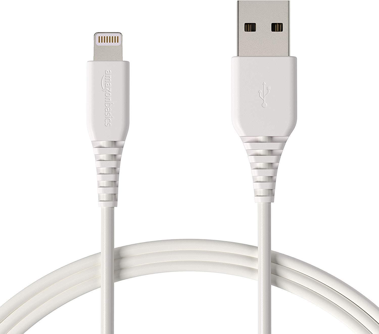 Amazon Basics Lightning to USB A Cable for iPhone and iPad - MFi Certified - 6 Feet (1.8 Meters) - White