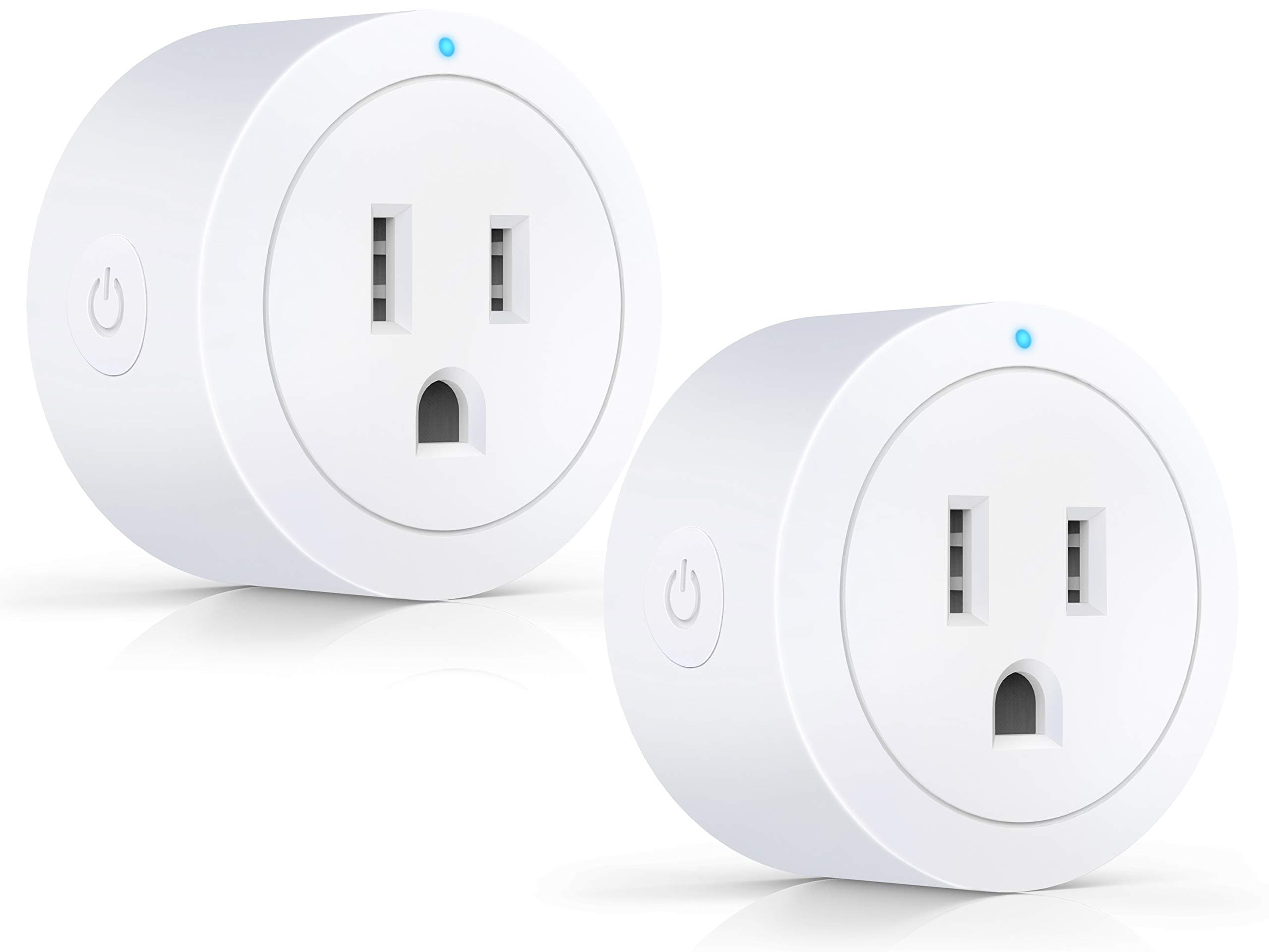 Smart Plug, Wi-Fi Enabled Mini Sockets Smart Outlets No Hub Required Timing Function Control Your Electric Devices from Anywhere Compatible with Alexa and Google Assistant 2-Pack Amysen