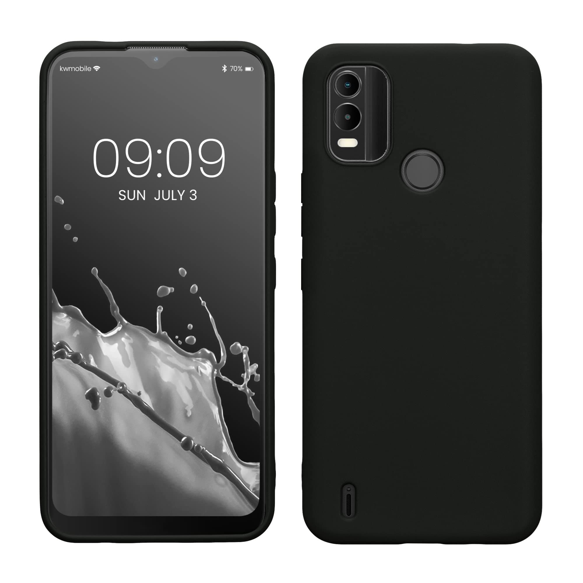 Case Compatible with Nokia C21 Plus Case - Soft Slim Protective TPU Silicone Cover - Black