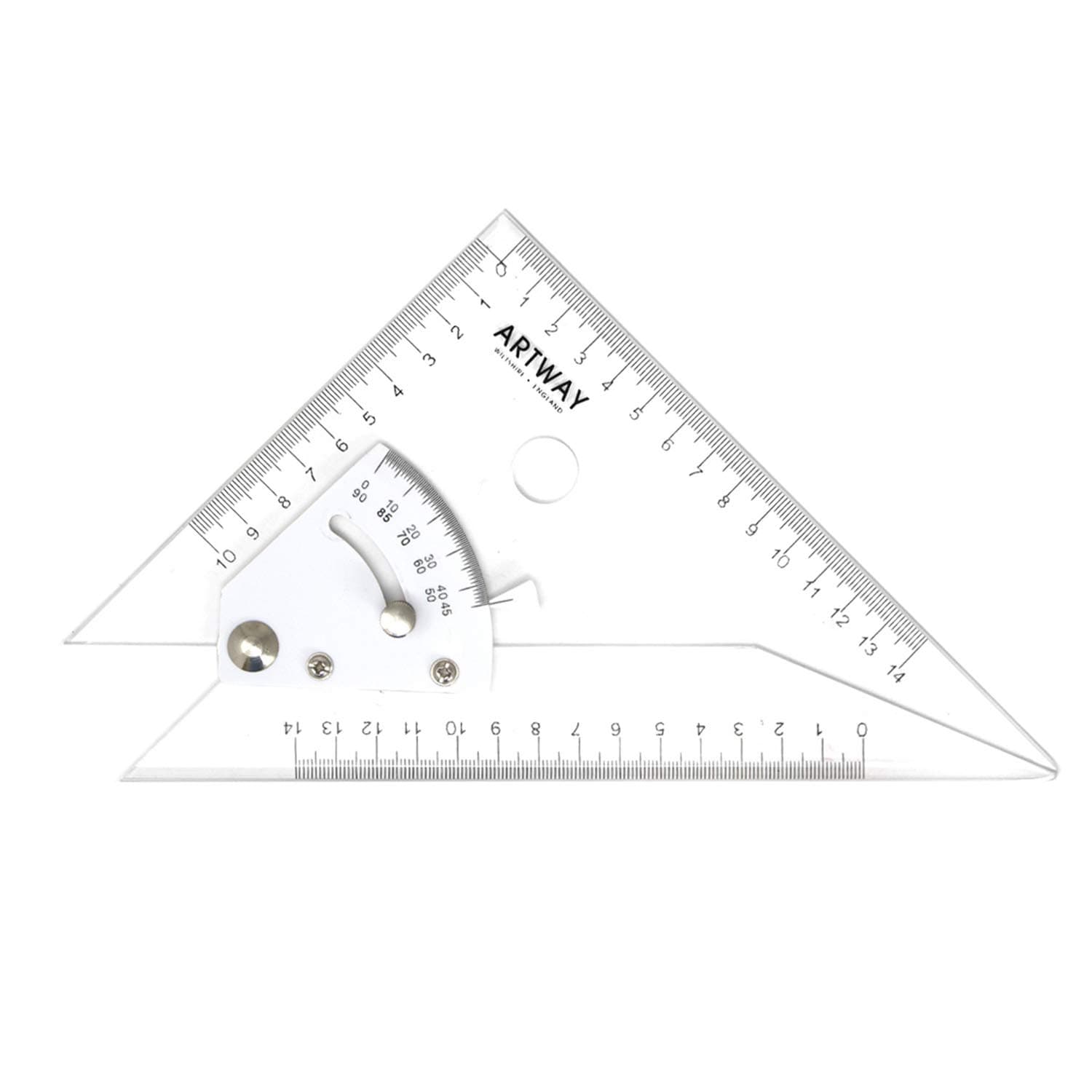 Artway Adjustable Set Square - 20cm - Acrylic