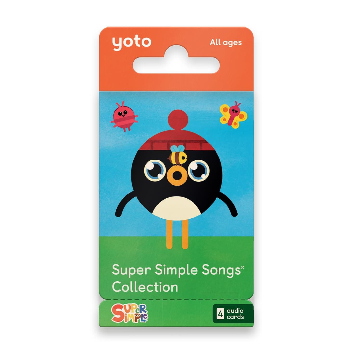 Super Simple Songs Collection – 4 Kids Musical Cards for Use with Player & Mini All-in-1 Audio Device, Educational Screen-Free Listening with Fun Singalong Music for Playtime Parties Travel