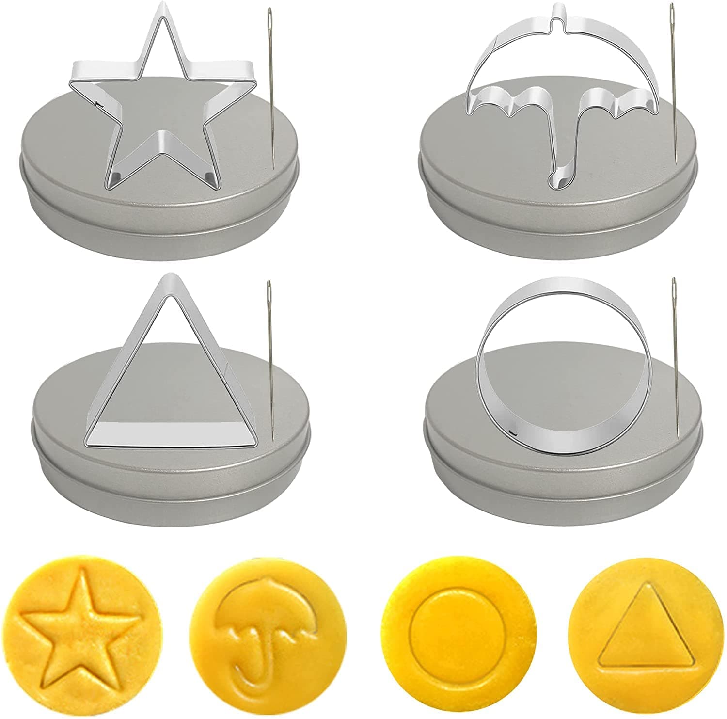 12pcs/set Squid Biscuits Sugar Pie, Cookie Candy Mold and Storage Tin Can Candy Cookies Board Games Realistic Korean Movie Props Family Table Games Toy