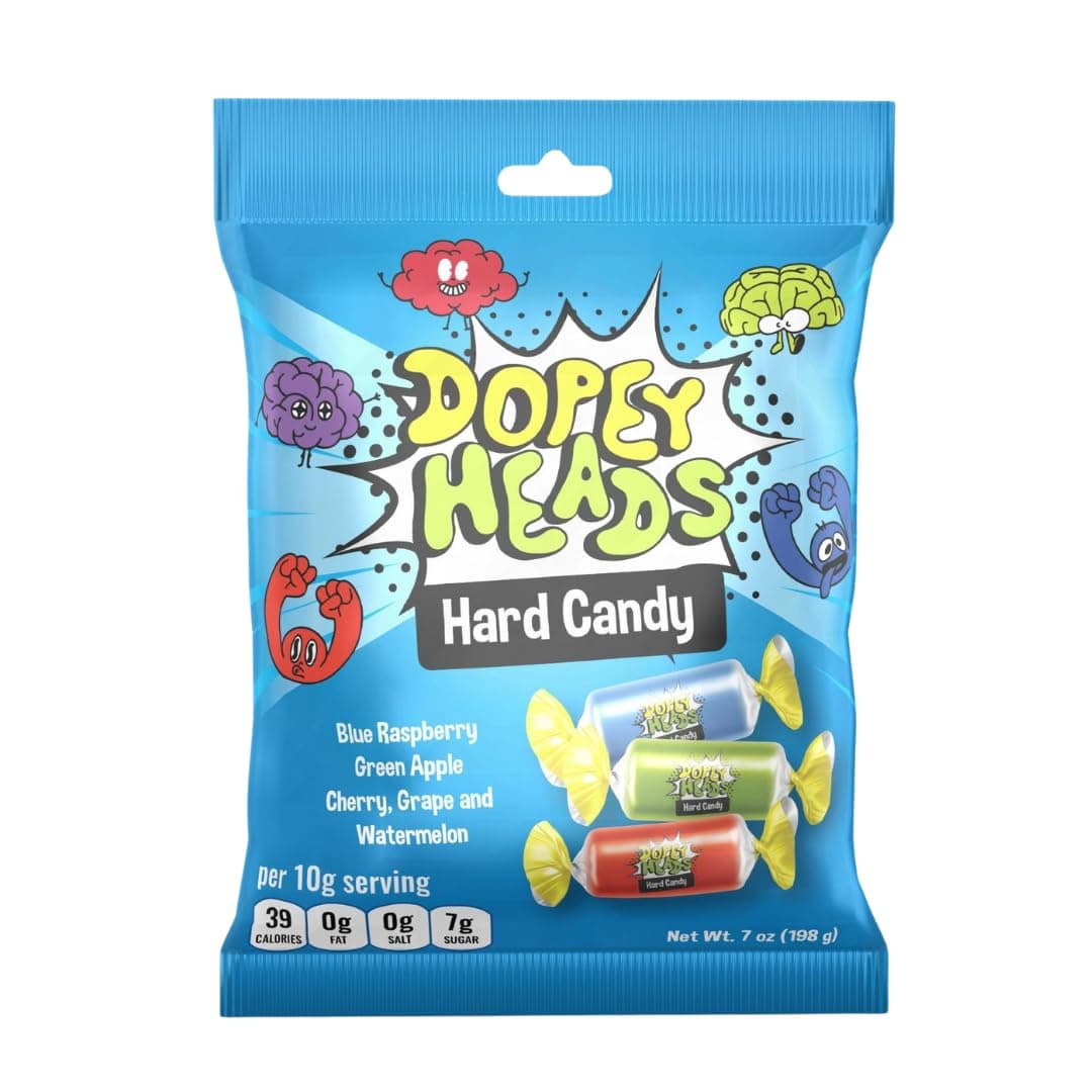 HALAL | Assorted Hard Candy | Five Flavours | Blue Raspberry | Apple | Cherry | Grape | Watermelon | Pack of 1 | Weight 198g (7 oz) Each (Assorted Hard Candy)