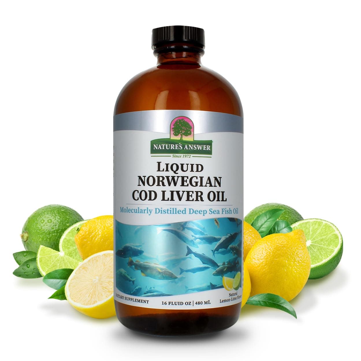 Nature's Answer Cod Liver Oil, Lemon 16 oz