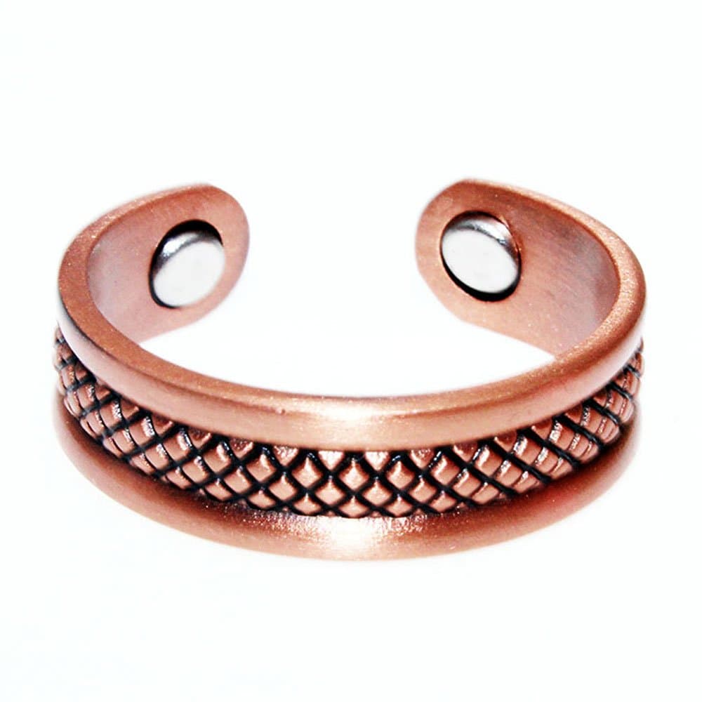 LONGRN-Magnetic Copper Ring Adjustable Size for Arthritis for Men and Women