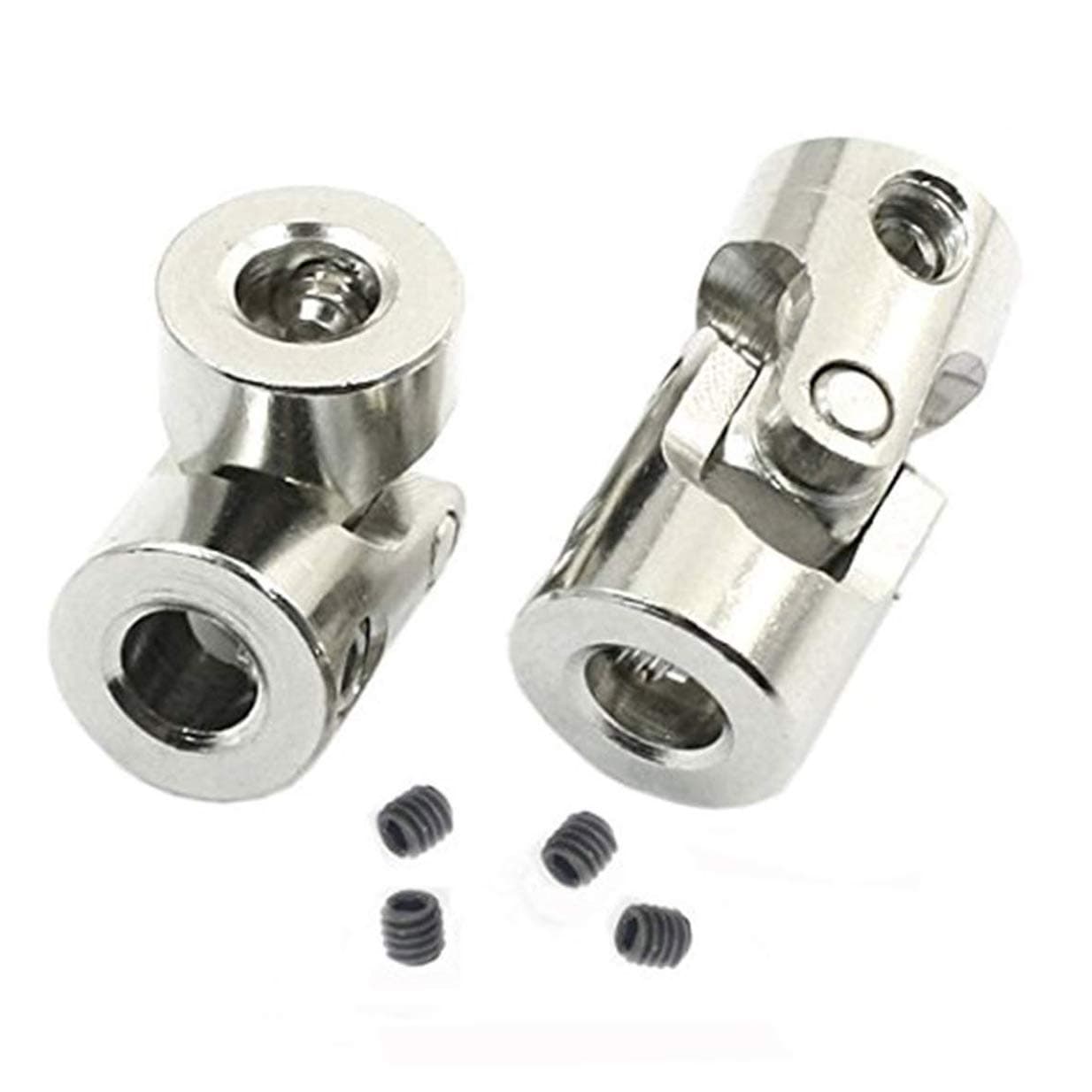 2 Pack Universal Joint Shaft Coupler Coupling Steering Connector for RC Car Crawler Boat,4mm to 3mm
