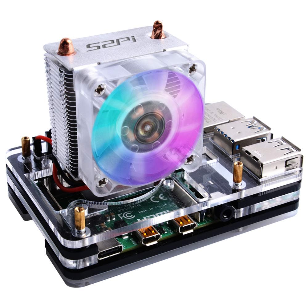 GeeekPi Raspberry Pi 4 Case with ICE Tower Cooler CPU Cooling Fan,Raspberry Pi 4 Case with Fan Raspberry Pi Heatsink Raspberry Pi Fan Raspberry Pi Case for Raspberry Pi 4 Model B