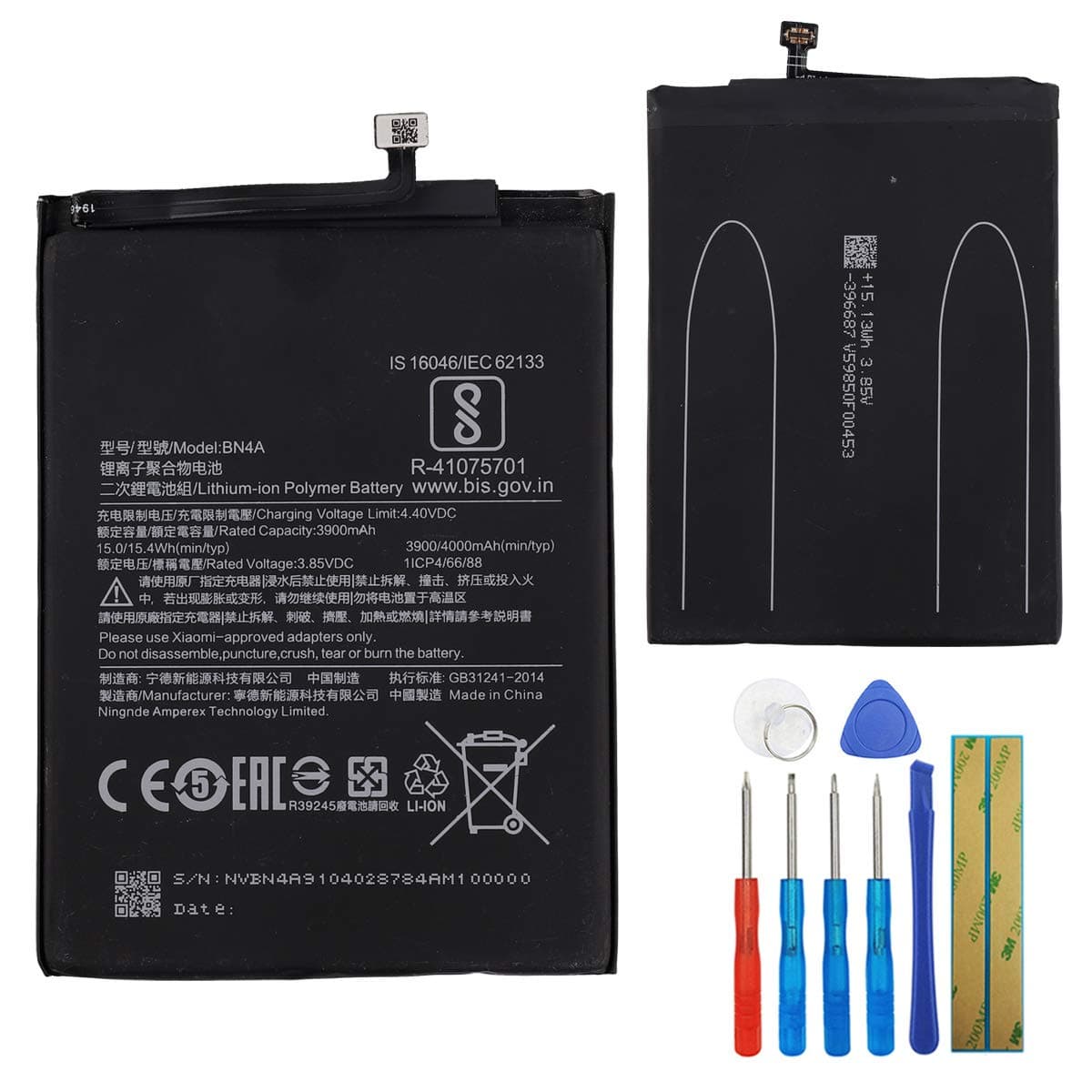 Replacement Battery BN4A Compatible with Xiaomi Redmi Note7 Note 7 Pro M1901F7C with Repair Tool Kit