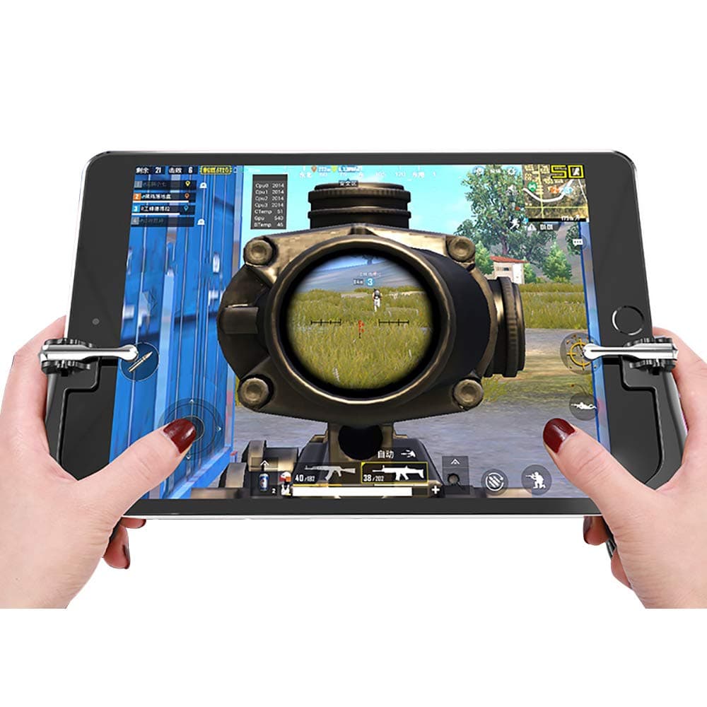 Mobile Game Controller for iPad, weini Tablet Game Trigger Fire Button Aim Key Gamepad L1R1 Controller for PUBG/Knives Out, Support 4.5-12.9 inch Tablet & Smartphone(1 Pair)