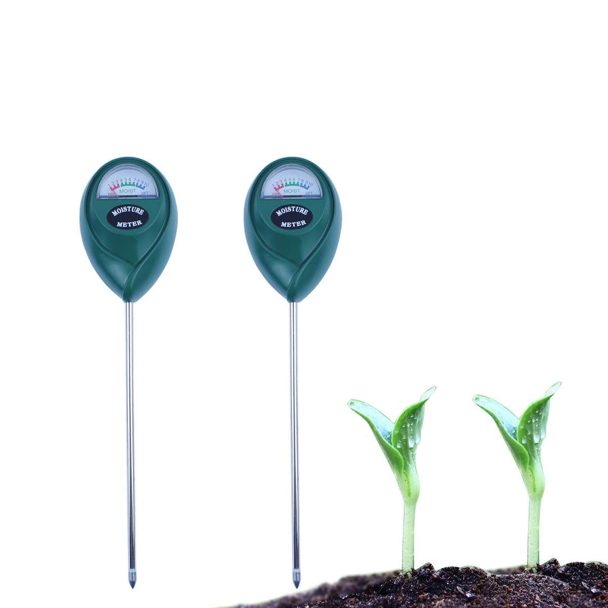 Dodoshop 2 Pack Soil Moisture Meter,Hygrometer Moisture Sensor Soil Indoor/Outdoor Moisture Sensor Meter, Soil Water Monitor, for Gardening, Farming (No Battery Needed)
