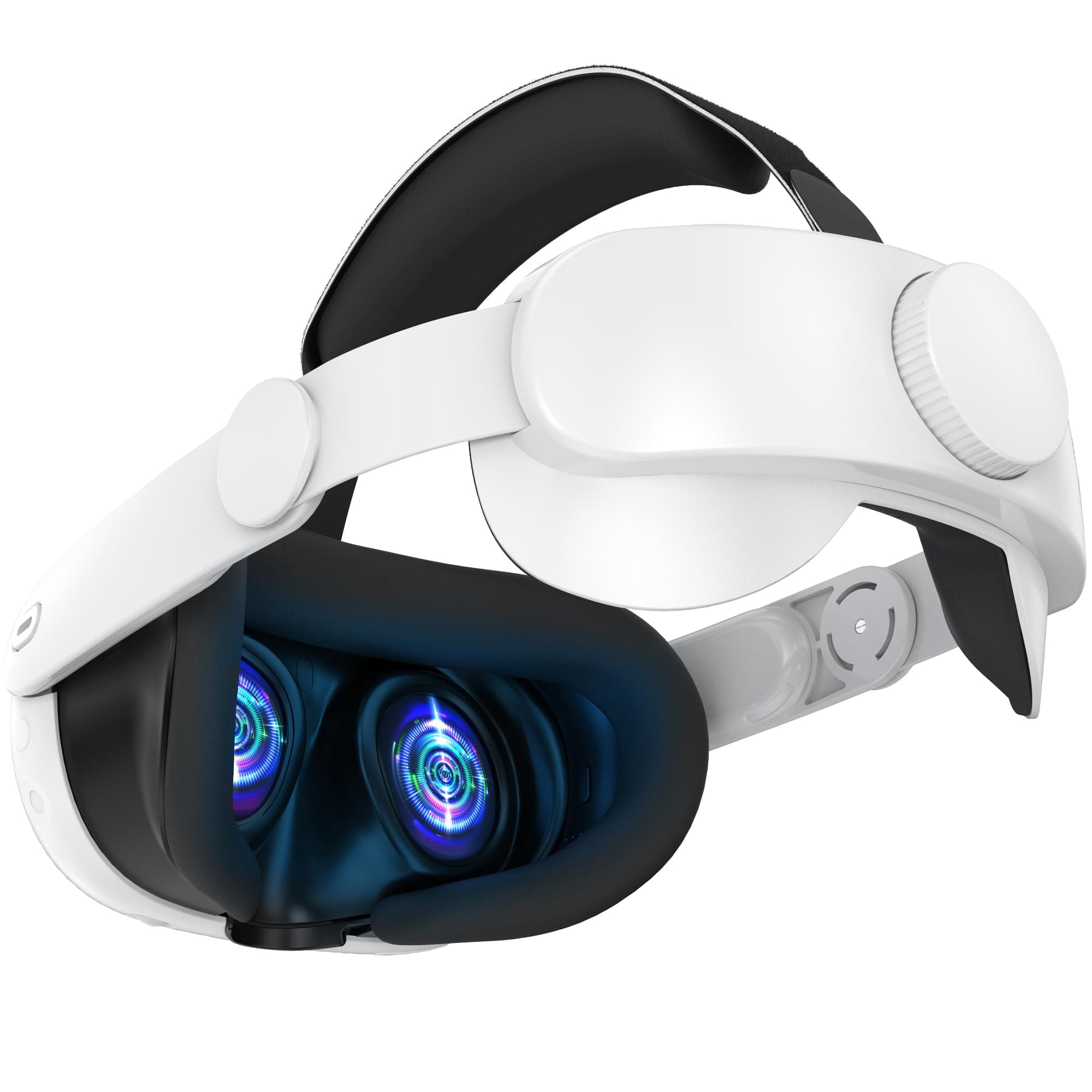 JHZWDHead Strap for Meta/Oculus Quest 3, Elite Strap Replacement for Enhanced Comfort, Reduce Facial Pressure, Ergonomic Adjustable Durable Headstrap VR Accessories for Meta/Oculus Quest 3, White