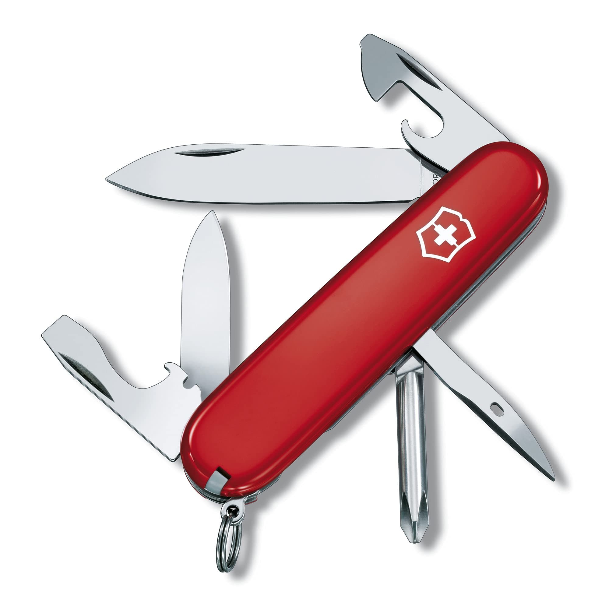 Tinker Swiss Army Pocket Knife, Medium, Multi Tool, 12 Functions, Blade, Screwdriver, Red