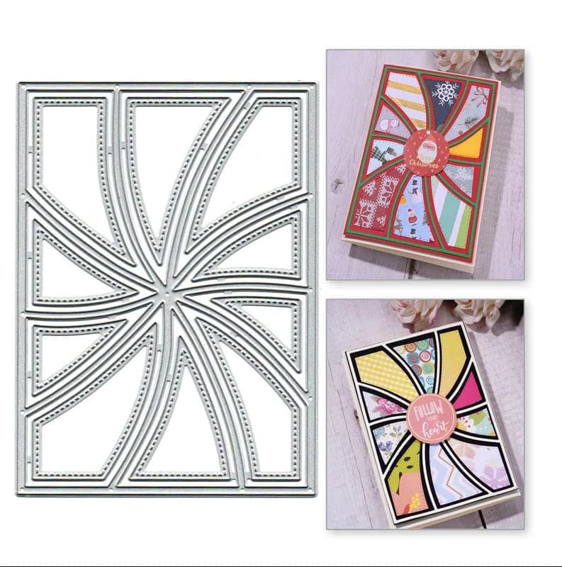 CoolifWangRectangle Grid Frame Cutting Die Cuts, DIY Crafts Template Rectangle Grid Frame Scrapbook Cards Cutting Dies Cut Stencils for DIY Embossing Card Making Decorative Paper Dies Scrapbooking