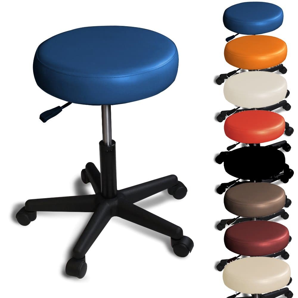 Rolling Stool/Bar Stool Wheels Adjustable Height 360 ° Rotatable Work Stool Practice Stool