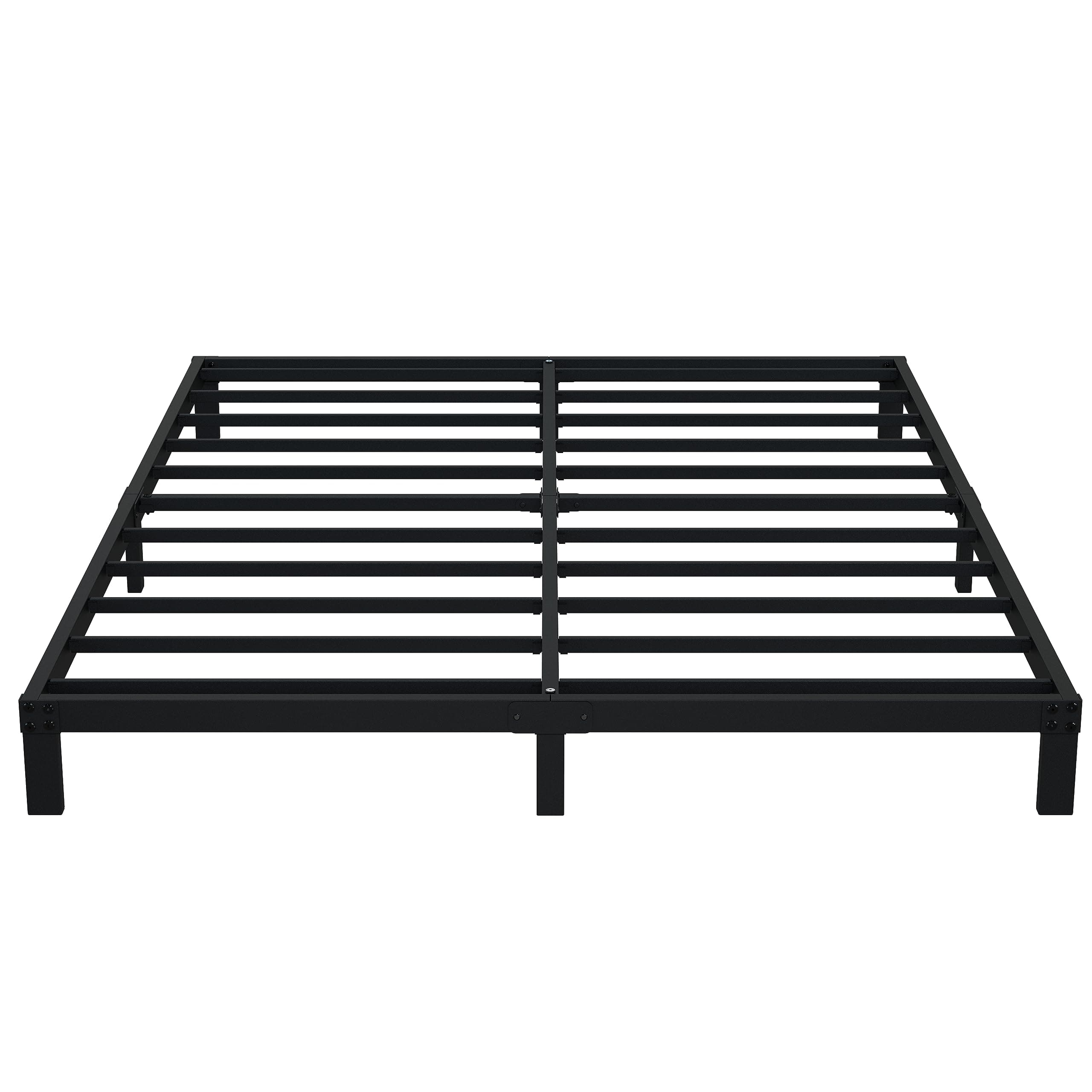 7 Inch Queen Bed Frame No Box Spring Need, Low Profile Metal Platform Bed Frame Queen Size, Heavy Duty Support Bedframes, Easy Assembly