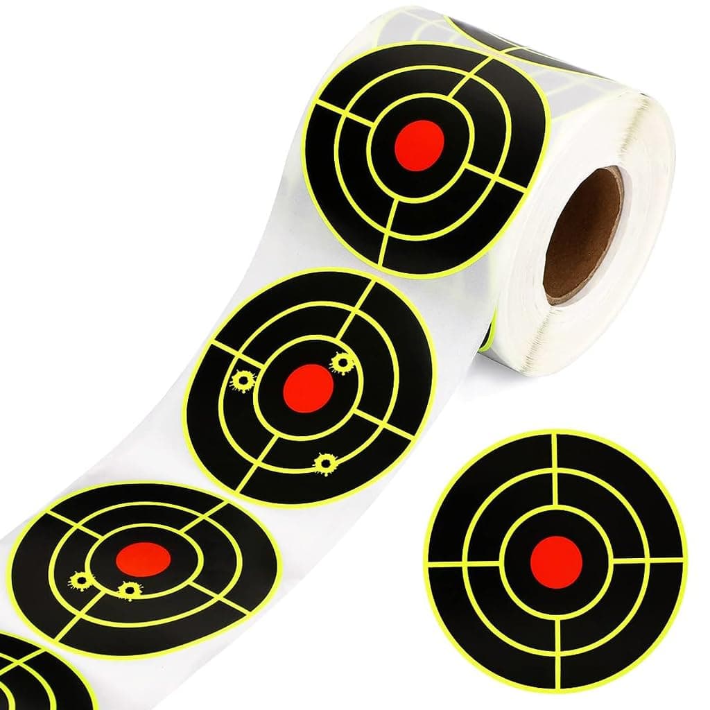 100pcs Shooting Aim Papers Bullseye Target Stickers Self Adhesive Targets Stickers for Shooting Game Bow Training Outdoor Archery Game with Target 7.6*7.8 CM