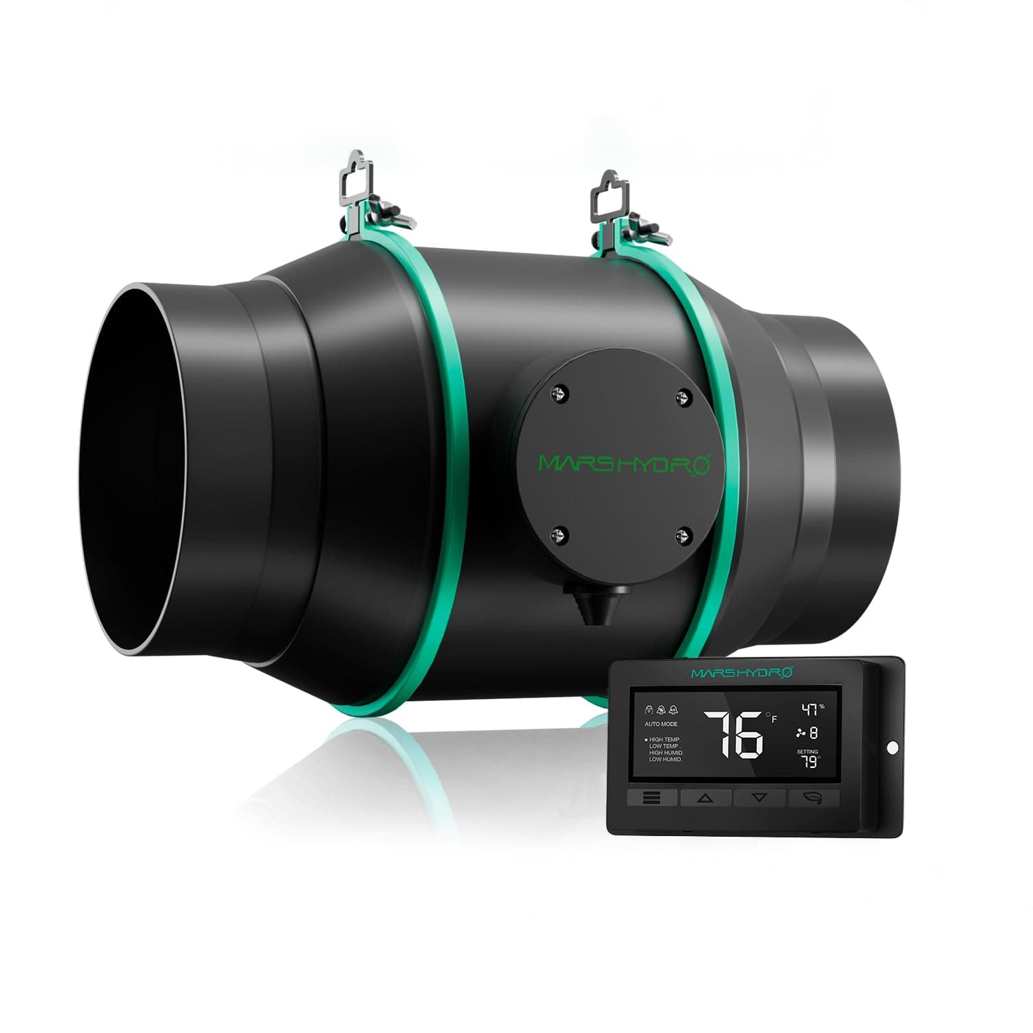 MARS HYDRO 6 Inch Inline Duct Fan with Temp Controller, Exhaust Fan for Grow Tents, Hydroponics