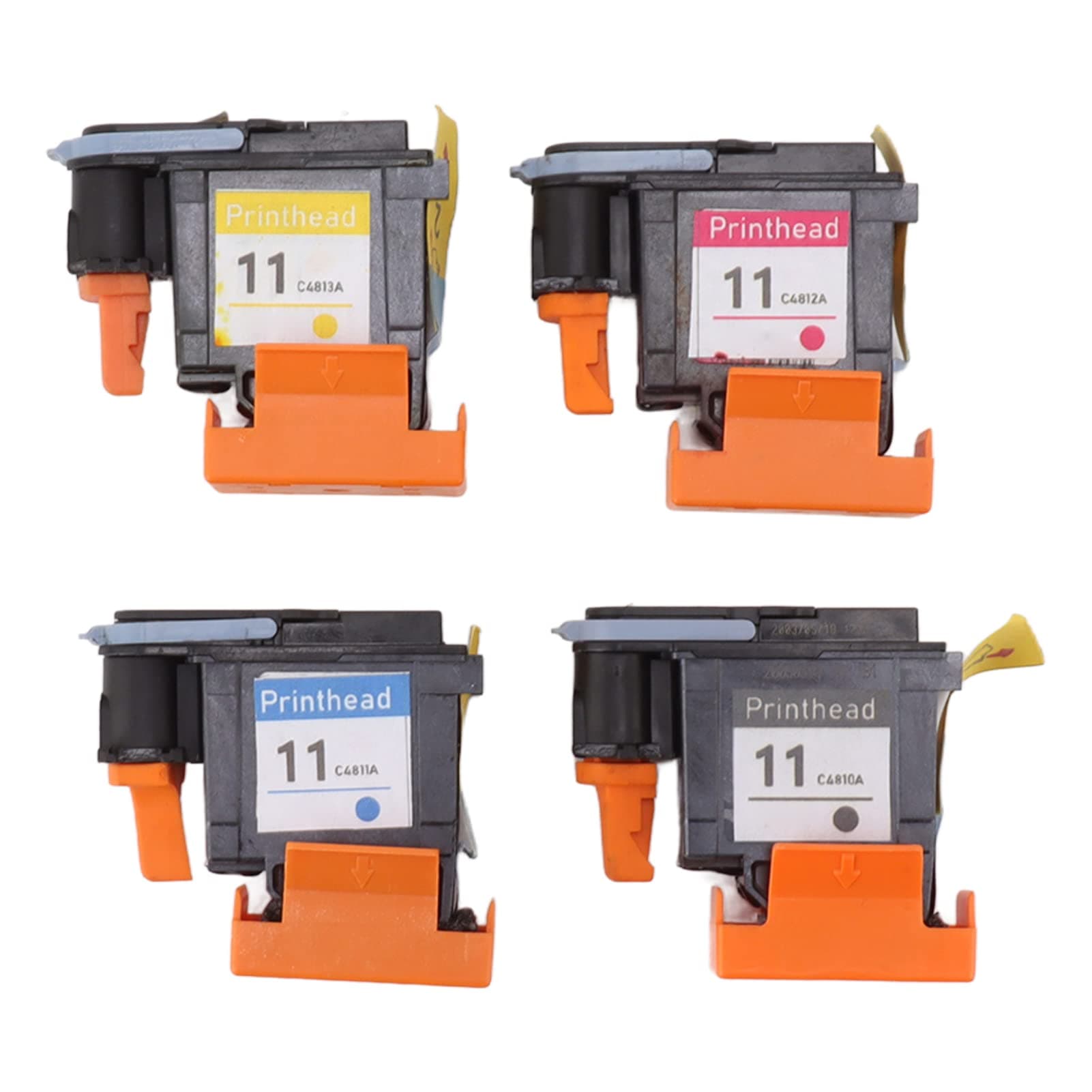 4Pcs Printhead, Printer Print Replacement for Designjet 100 110 111 500 510 800 813 850 Printers, for 11 Designjet M K C Y
