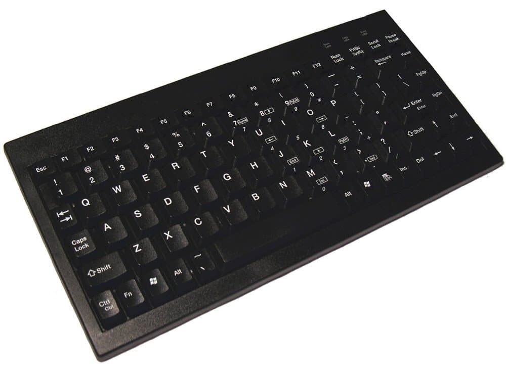 Adesso ACK-595UB - Mini USB Keyboard with Embedded Numeric Keypad,Black