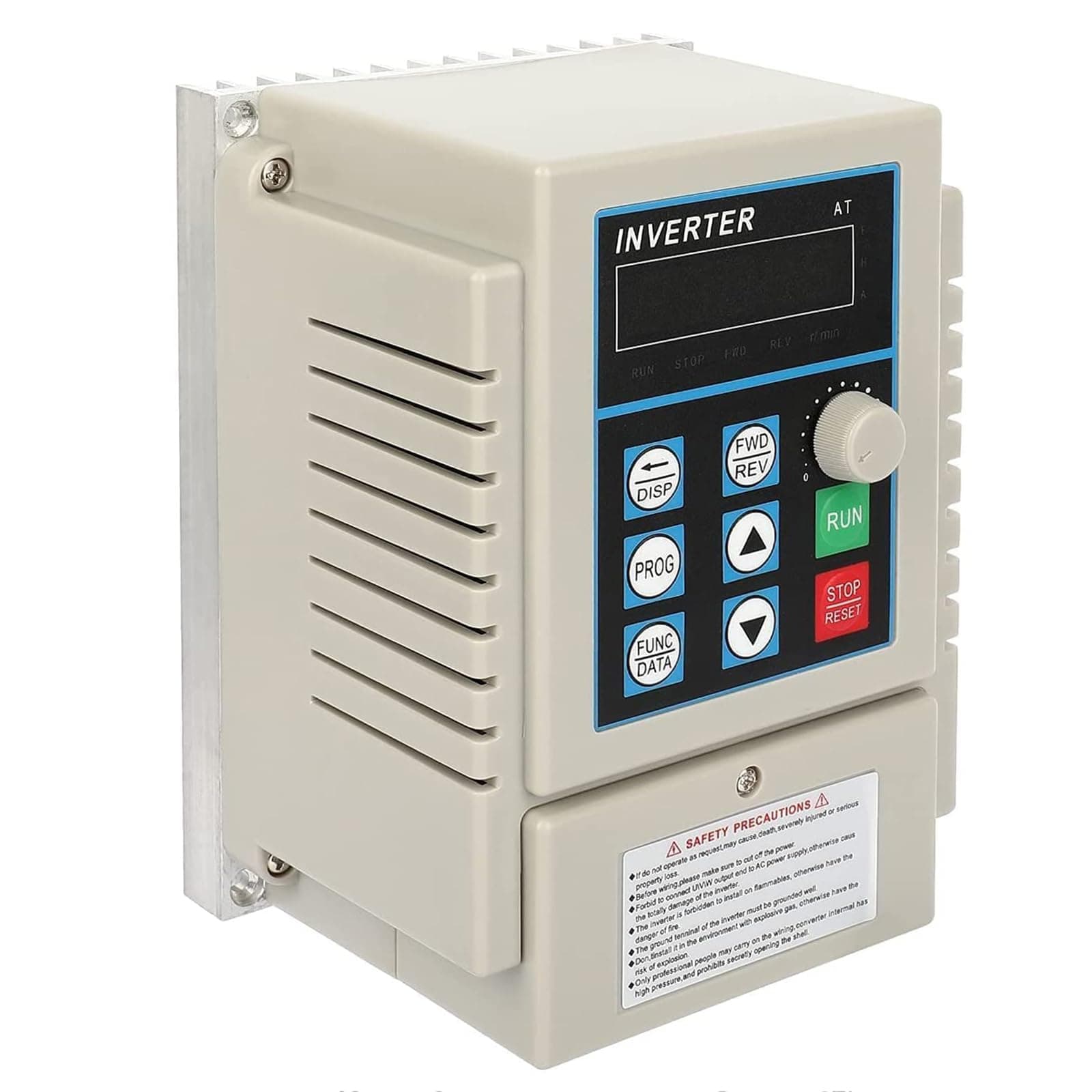 AC 220V Variable Frequency Drive Single Phase Input to 3 Phase Output Frequency Converter VFD Inverter for Spindle Motor Speed Control (0.75KW 1HP 5A)