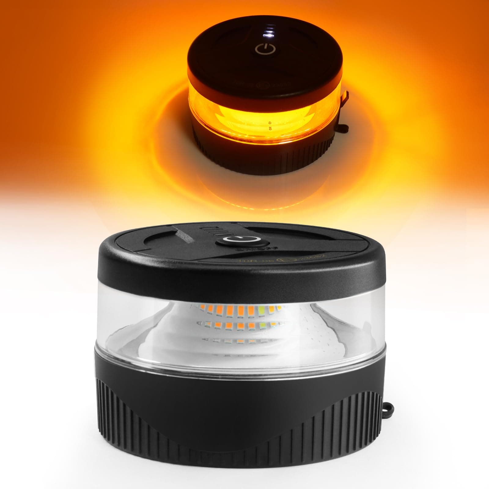 USB-C Wireless Beacon Light, 32 LED Rechargeable Strobe Lights with Magnetic, Mini Amber Flashing Warning Emergency Safety Lights for Trucks Vehicles Tractor, Portable Waterproof