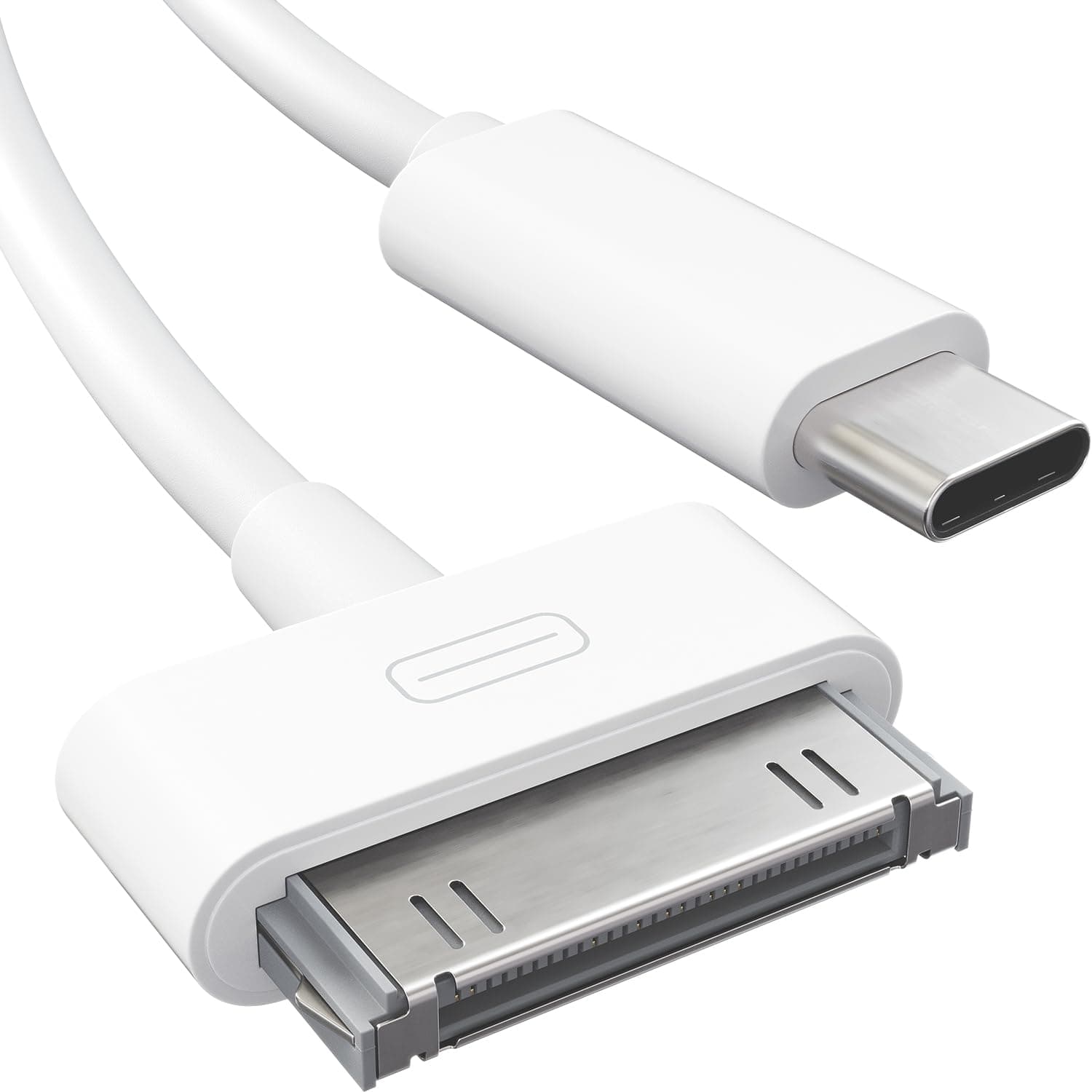 30-Pin to USB-C adapter cable for iPhone, iPad, iPod – 1m (Next-Generation data/charging/sync cable from USB-C to Dock Connector for iPhone 4S/4/3G/3/1, iPad 3/2/1, iPod, white)