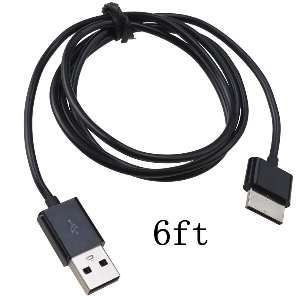 QKILL Extra long 6 ft USB Data Sync Cable Charger Cable for Asus Vivotab Rt Tf600 Tf600t Tf701t Tf810 Tf810c Tf502