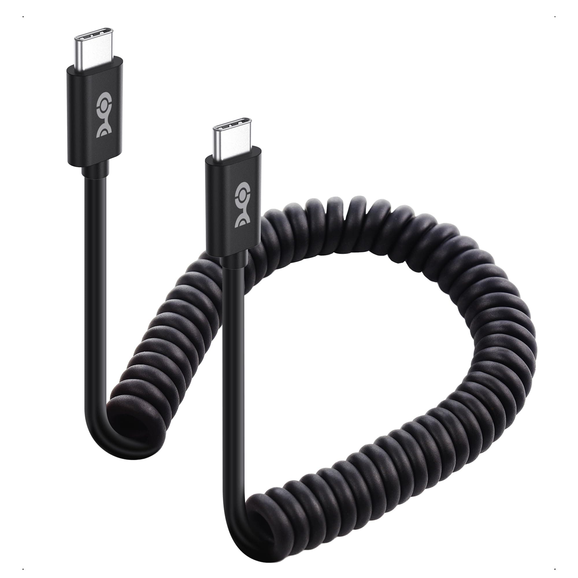 Cable Matters Coiled USB C to USB C Cable with 3A / 60W Fast Charging 1-4 Feet, Support Apple CarPlay, Android Auto, USB C Charger Cable, for iPhone 16/15 Pro Max Plus, Galaxy S23, iPad Pro