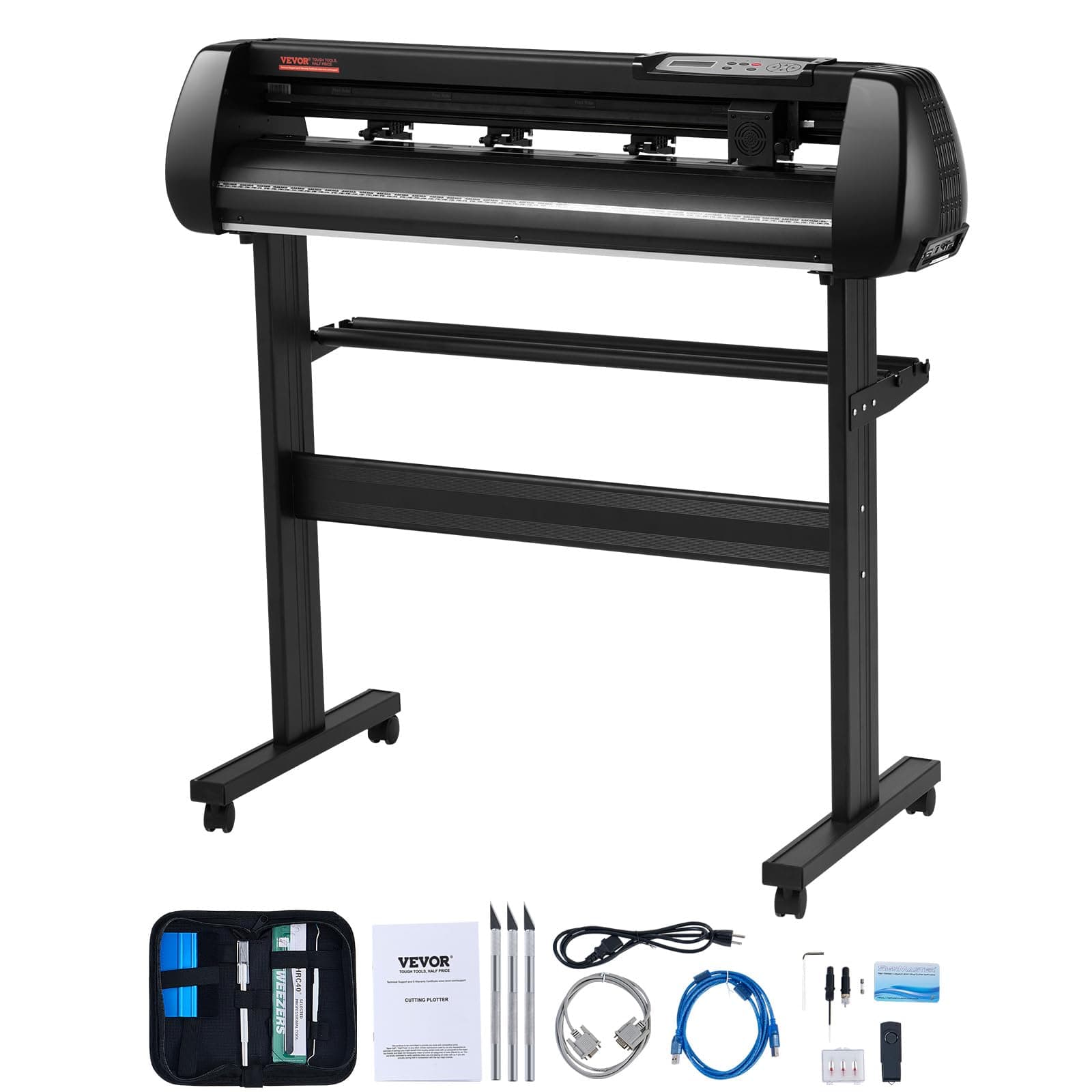 34inches Vinyl Cutter Machine, Bluetooth Cutting Plotter Machine, 400in/10m Accuracy Steel Roller Shaft Adjustable Speed Force, SignMaster Tool Kit for Sign Making Windows & Mobile