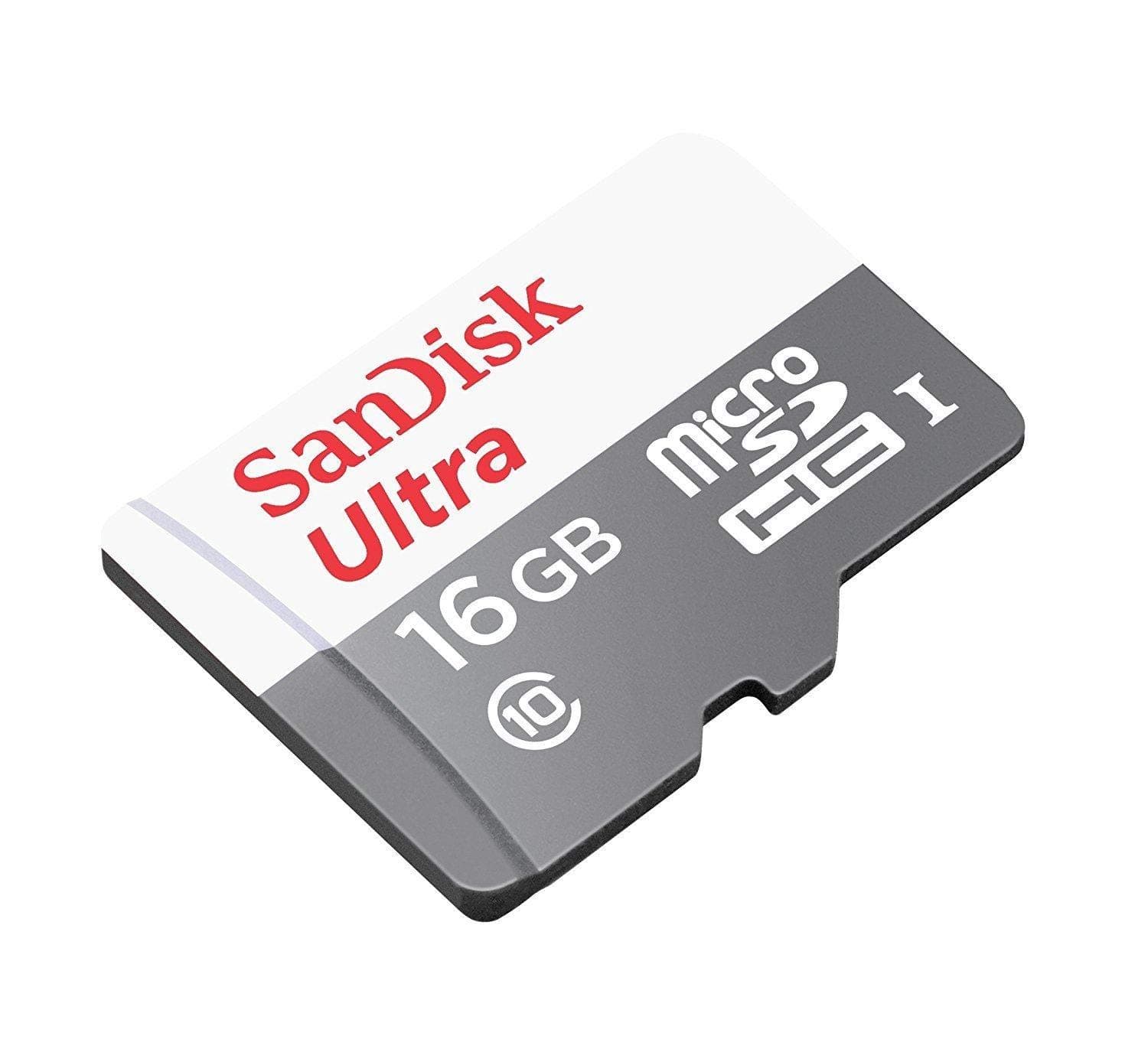 SanDisk 16 GB Ultra Android Class 10 MicroSDHC Memory Card, White, SDSQUNS-016G-GN3MN