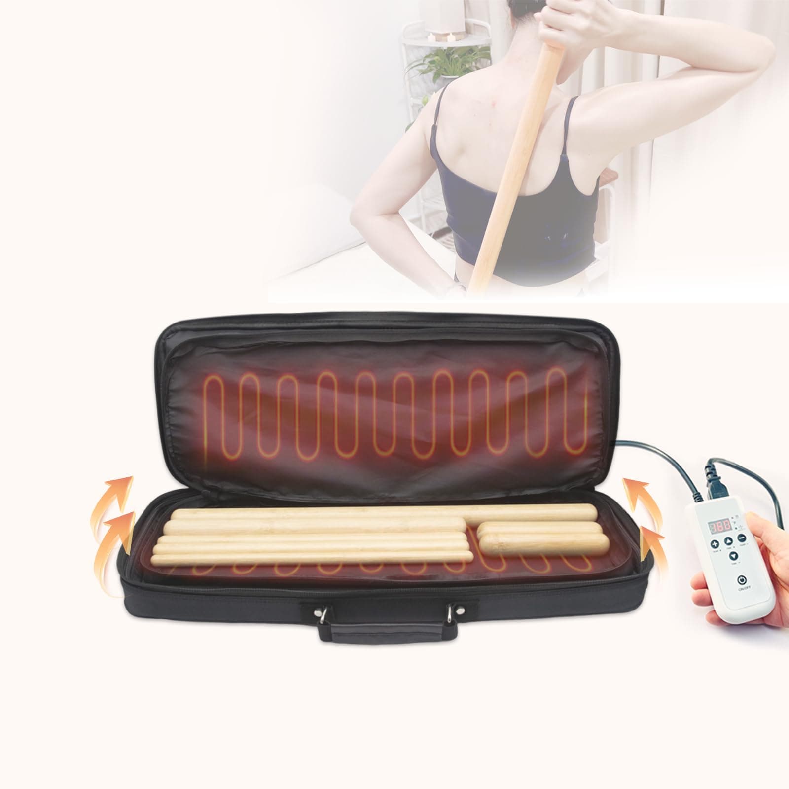 Goodtar Portable Massage Stone Warmer with Car Adaptor Electric Spa Bamboo Ma...