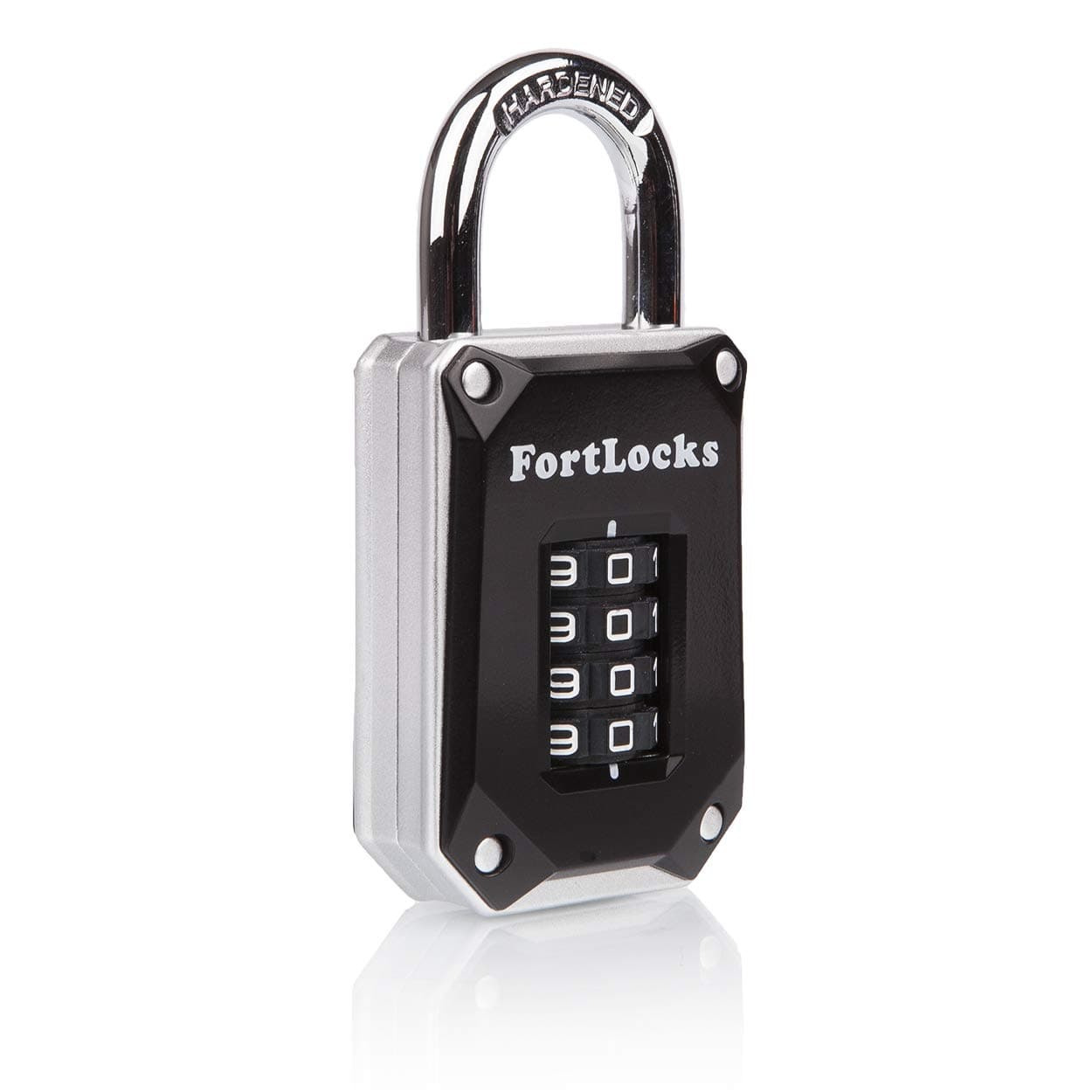 Locker Padlock with Code | Combination Lock for Indoor and Outdoor Use | 7mm Strong Shackle, Heavy-Duty, Cut-Proof | 1-Pack, Silver