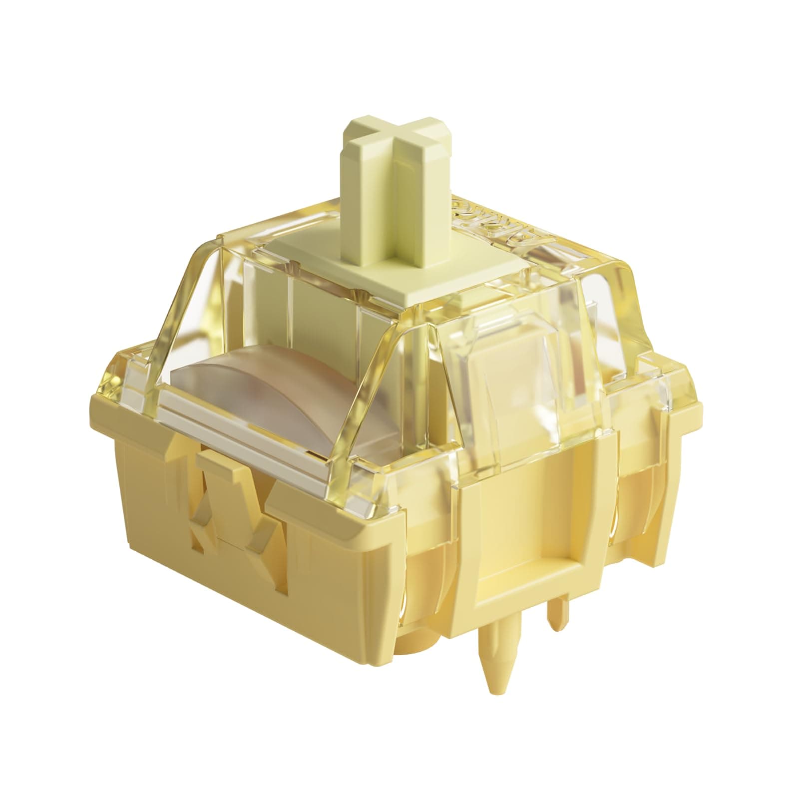 Akko V5 Creamy Yellow Keyboard Switch with LED Diffuser for Mechanical Gaming Keyboard, 5-Pin 50gf, Linear Lubed Switches MX Key Switches (45pcs)