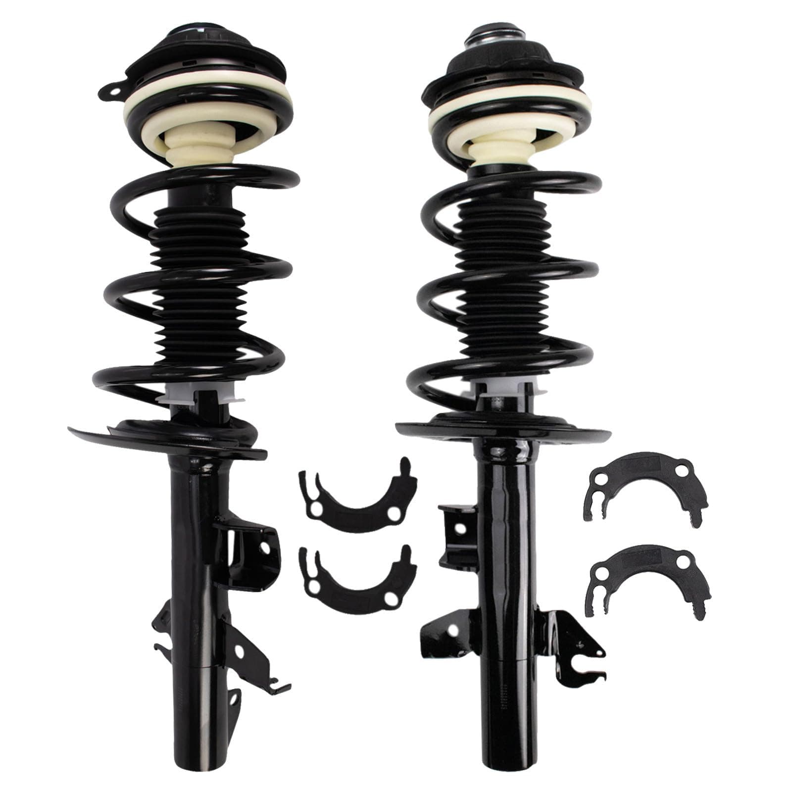TRQ Front Driver and Passenger Side Strut and Spring Assembly Set Loaded Pre-Assembled Compatible with 14–22 Jeep Cherokee Front Wheel Drive
