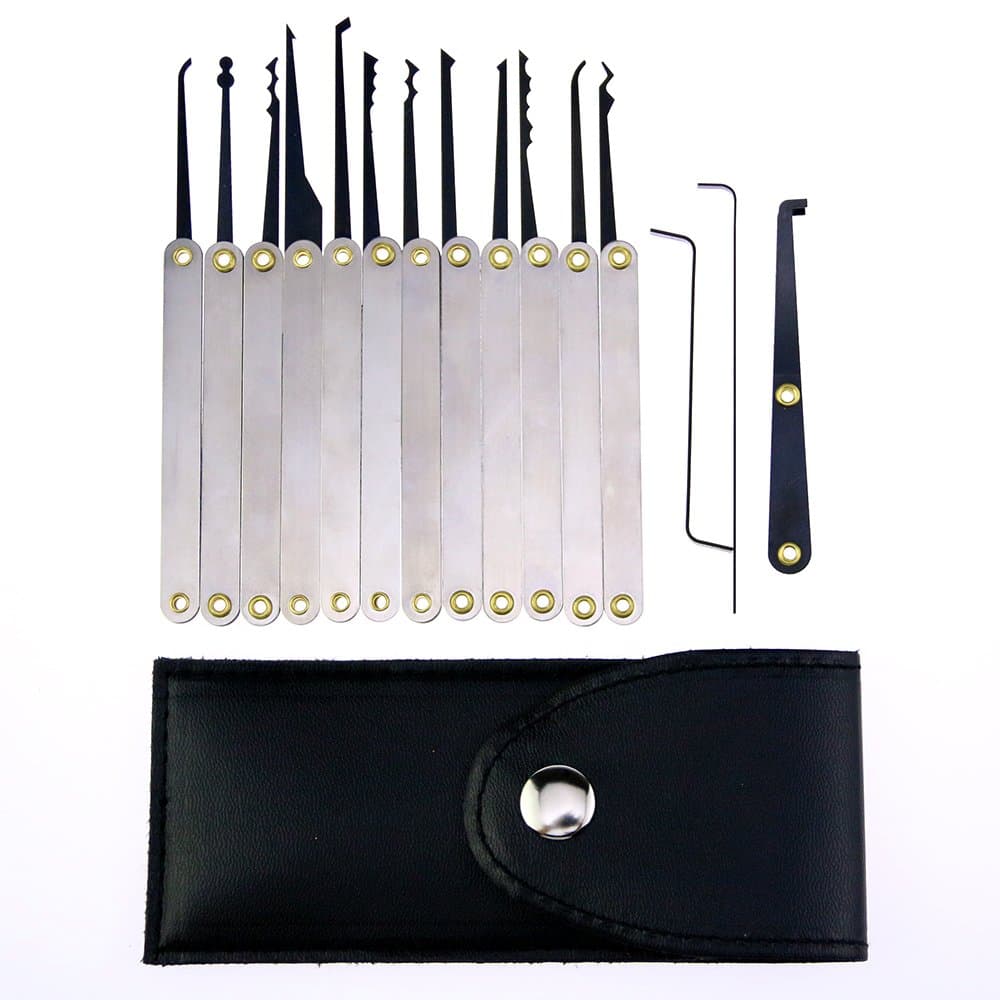 15pcs Titanium Lock Pick Tools,Unlock Set
