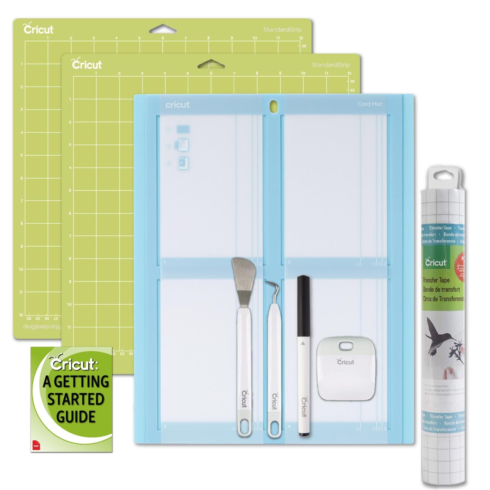 Cricut Essential Tools and Craft Cutting Mats Sampler Bundle for Maker and Explore Cutting Machines