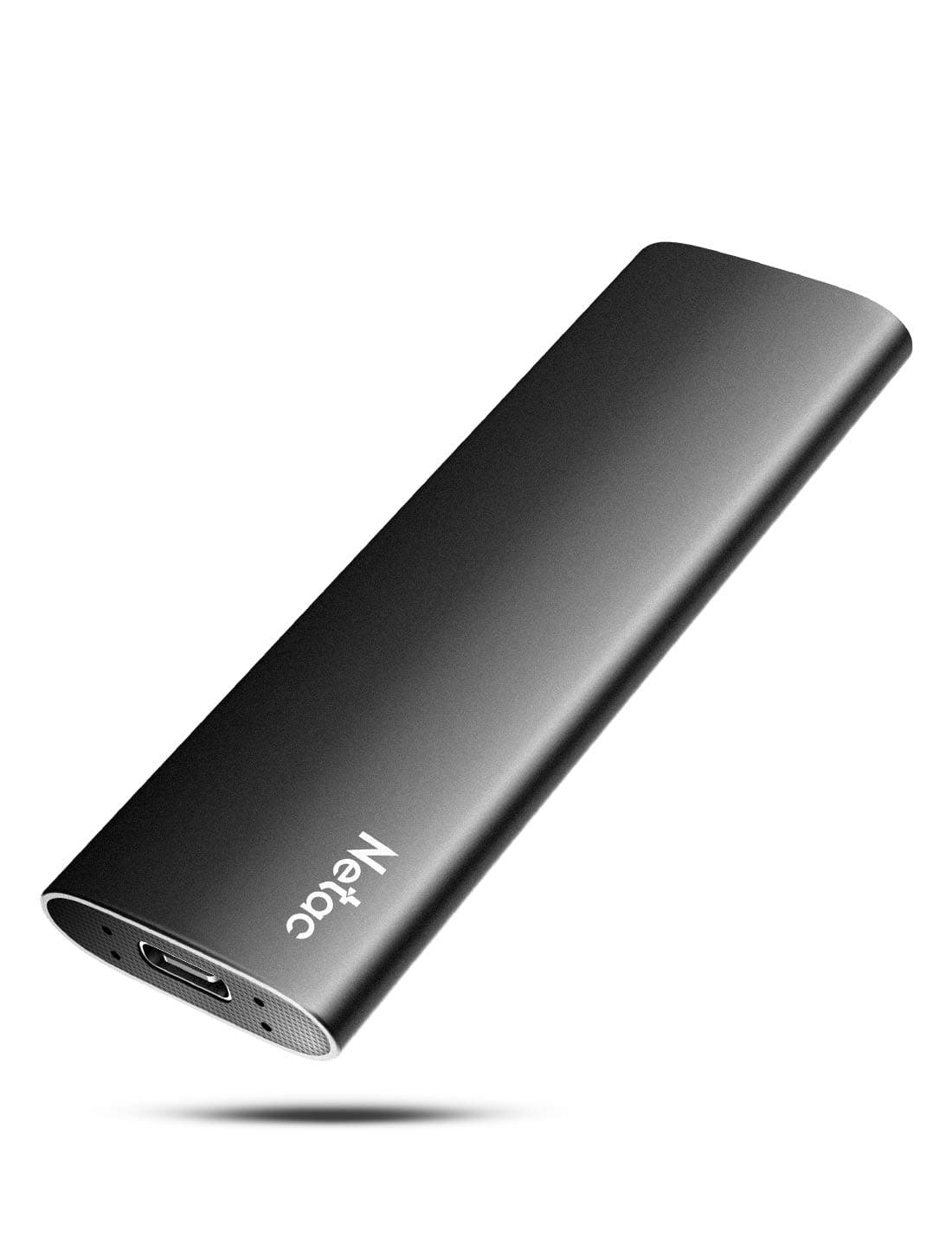 NetacZSLIM External Solid State Drive 1TB, USB 3.2 Gen 2 (10Gbps, Type-C) Portable SSD up to 500 MB/s Read, External Storage Compatible for Mac, Latop, Desktop, Tablet, Android Phones(Black)